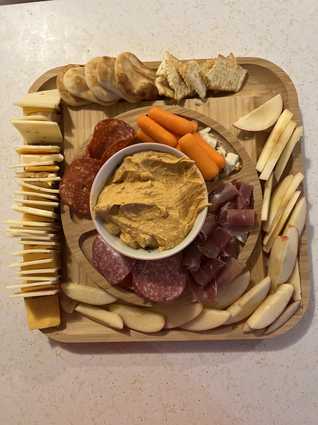 Charcuterie Boards Set, Bamboo Cheese Tray with Serving Accessories customer photo 2