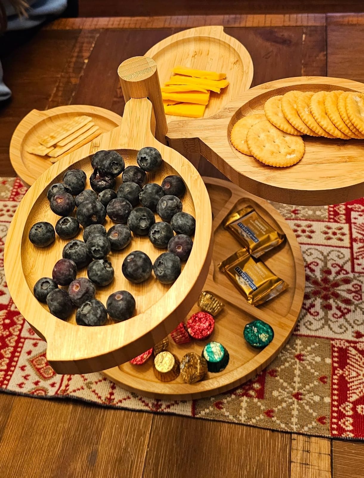 Beautiful Gift Bamboo Charcuterie Boards: Folding Easy Storage, Large customer photo 2