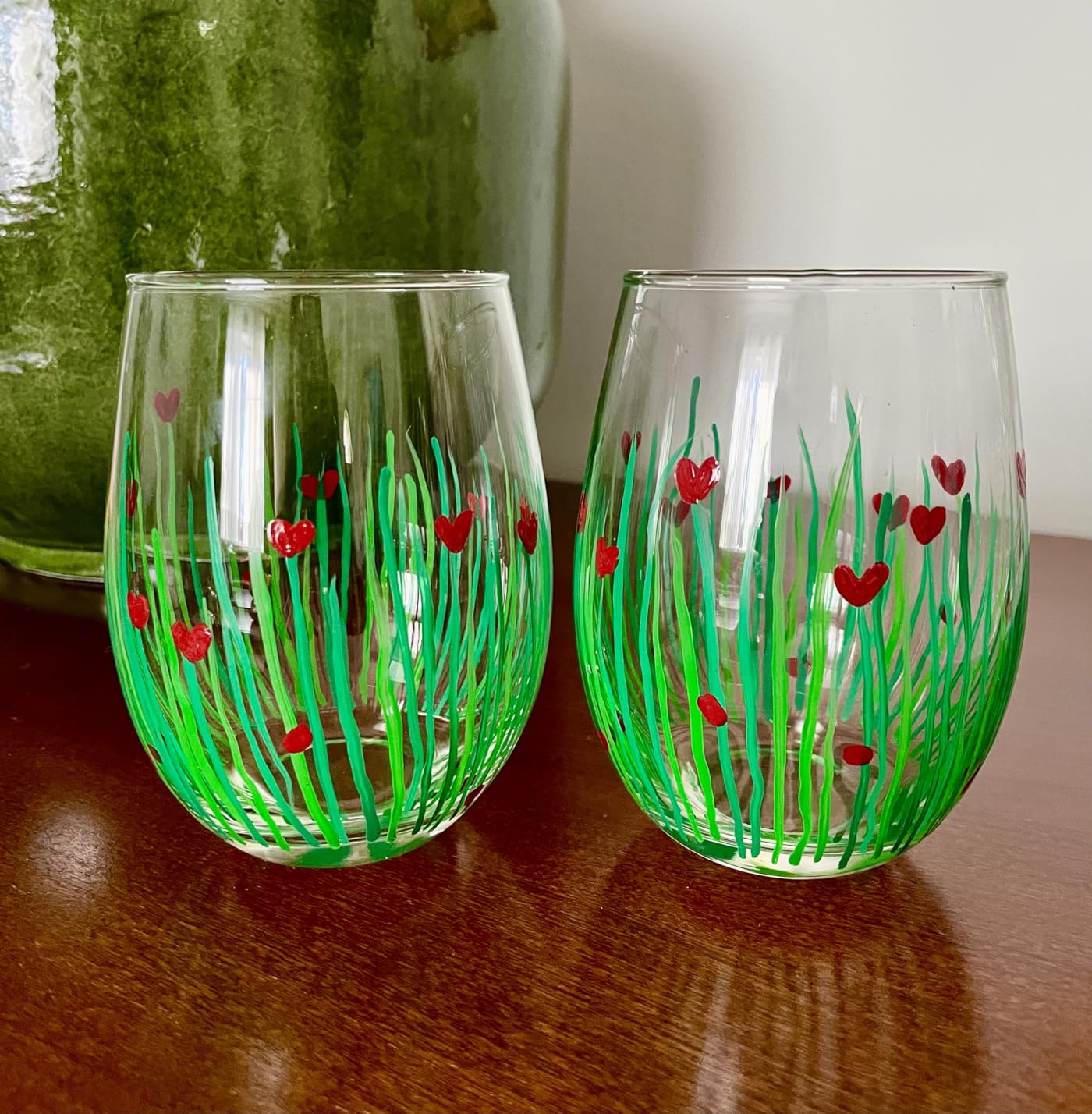 Martha Stewart Farrow 18 OZ Large Stemless 4 Pack Multipurpose Wine Glasses Set for Red or White Wine customer photo 1