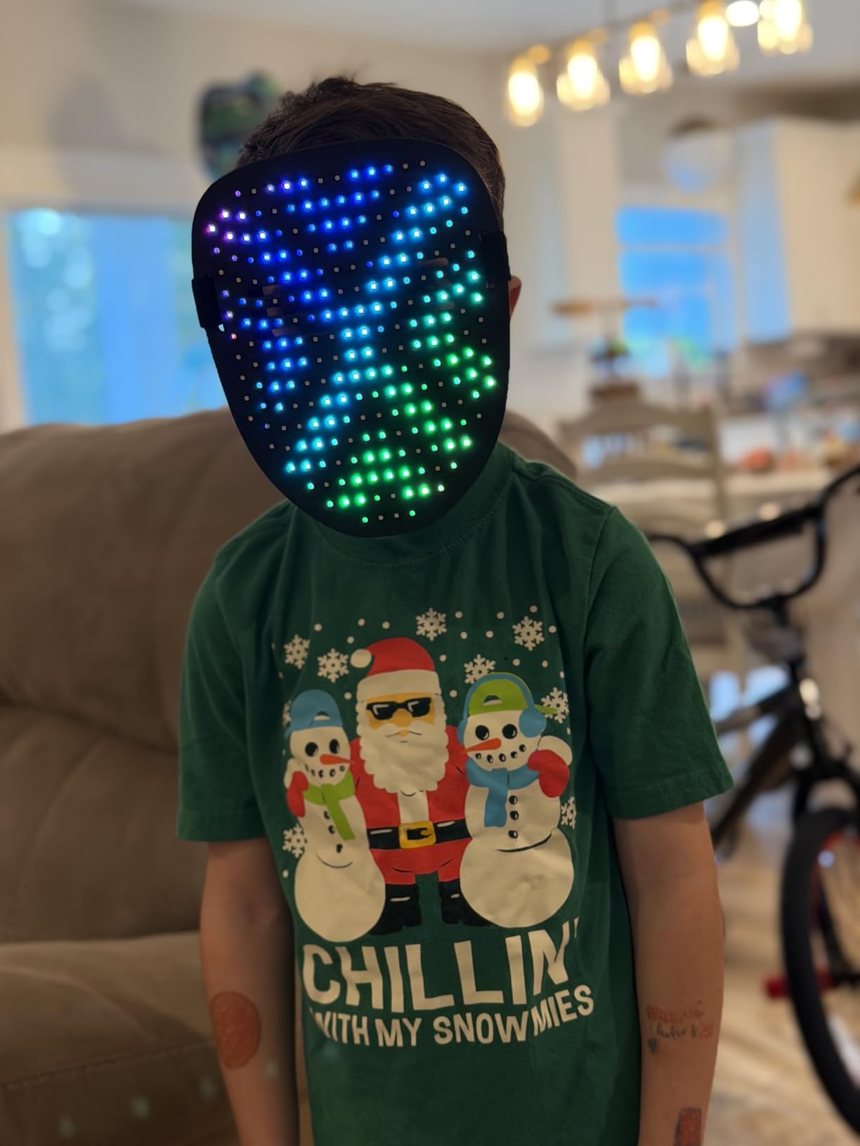 Mr.Pang LED Light Up Mask with Gesture Sensing, Kids Toys Gifts for Boys customer photo 2