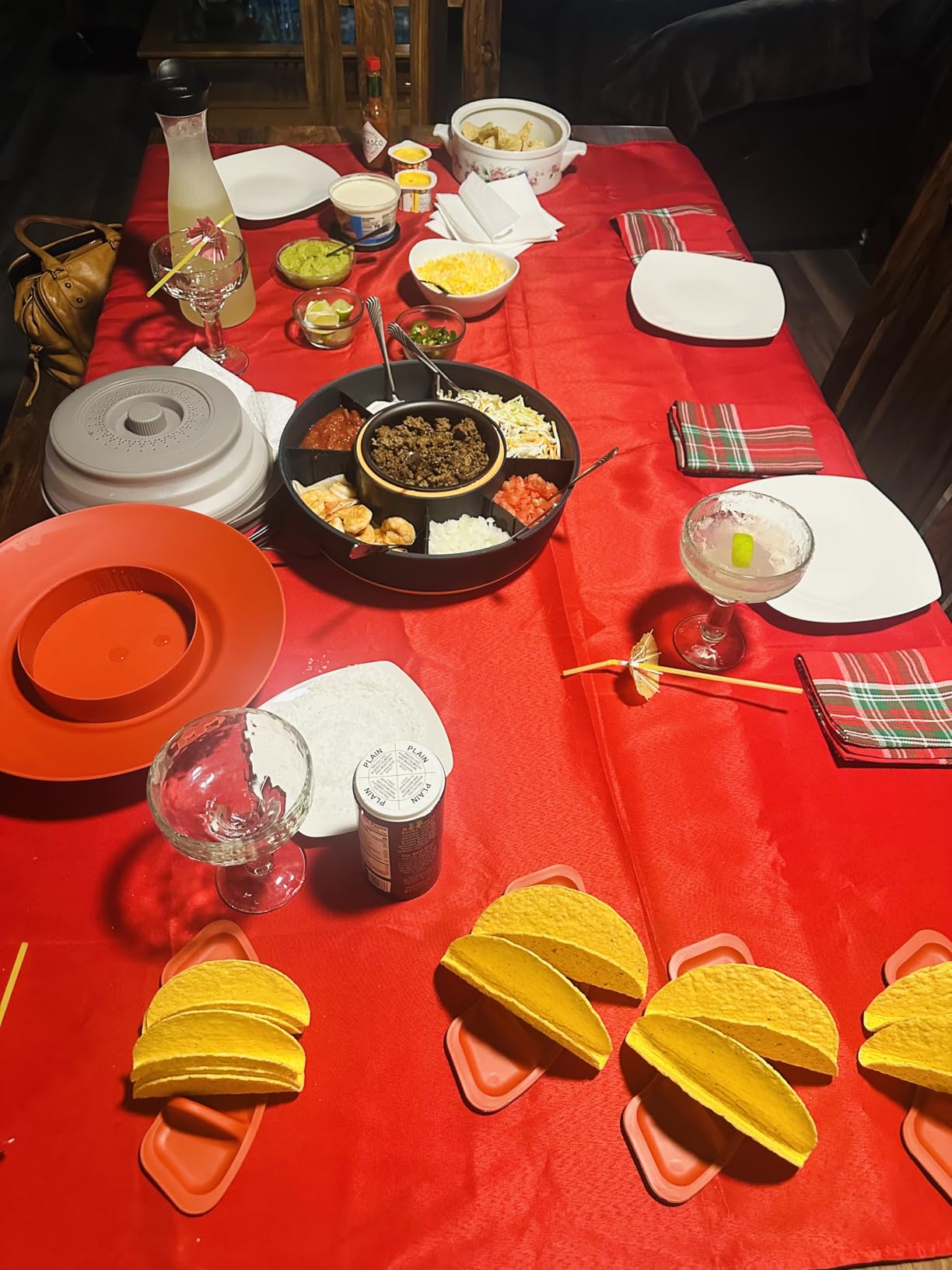 Taco Tuesday Kit - Taco Bar Serving Set for a Party - 30oz Heated Pot, 4 Taco Holders, & Detachable Lazy Susan Tray - Taco Night Fiesta – Unique Couple & Housewarming Gift Set Ideas customer photo 2