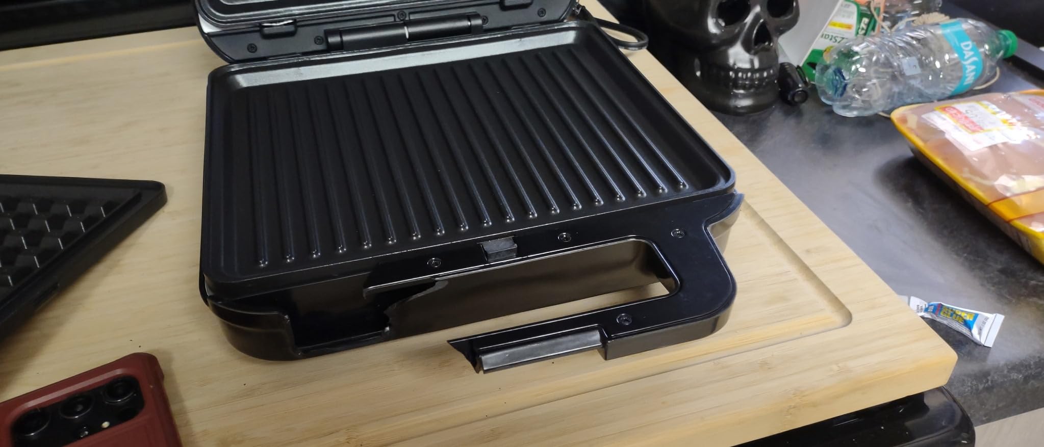 FineMade Belgian Waffle Maker with Removable Plates, Waflera Electrica, Large Waffle Iron, 3 in 1 Panini Grill Press Breakfast Sandwich Maker, Electric Griddle, Grilled Cheese Maker, Breakfast Station customer photo 2
