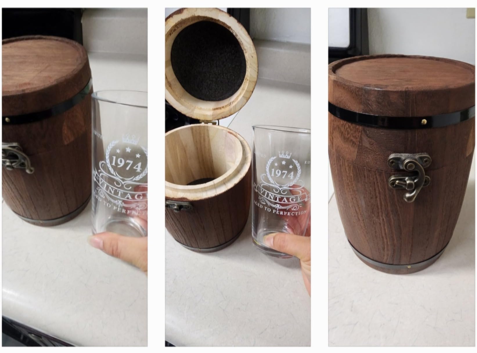 LIGHTEN LIFE 50th Birthday Gifts for Men 16oz,1976 Beer Glass in Barrel Box,50th Birthday Gift Ideas,1976 Pint Glass for 50 Years Old Dad,Husband customer photo 1