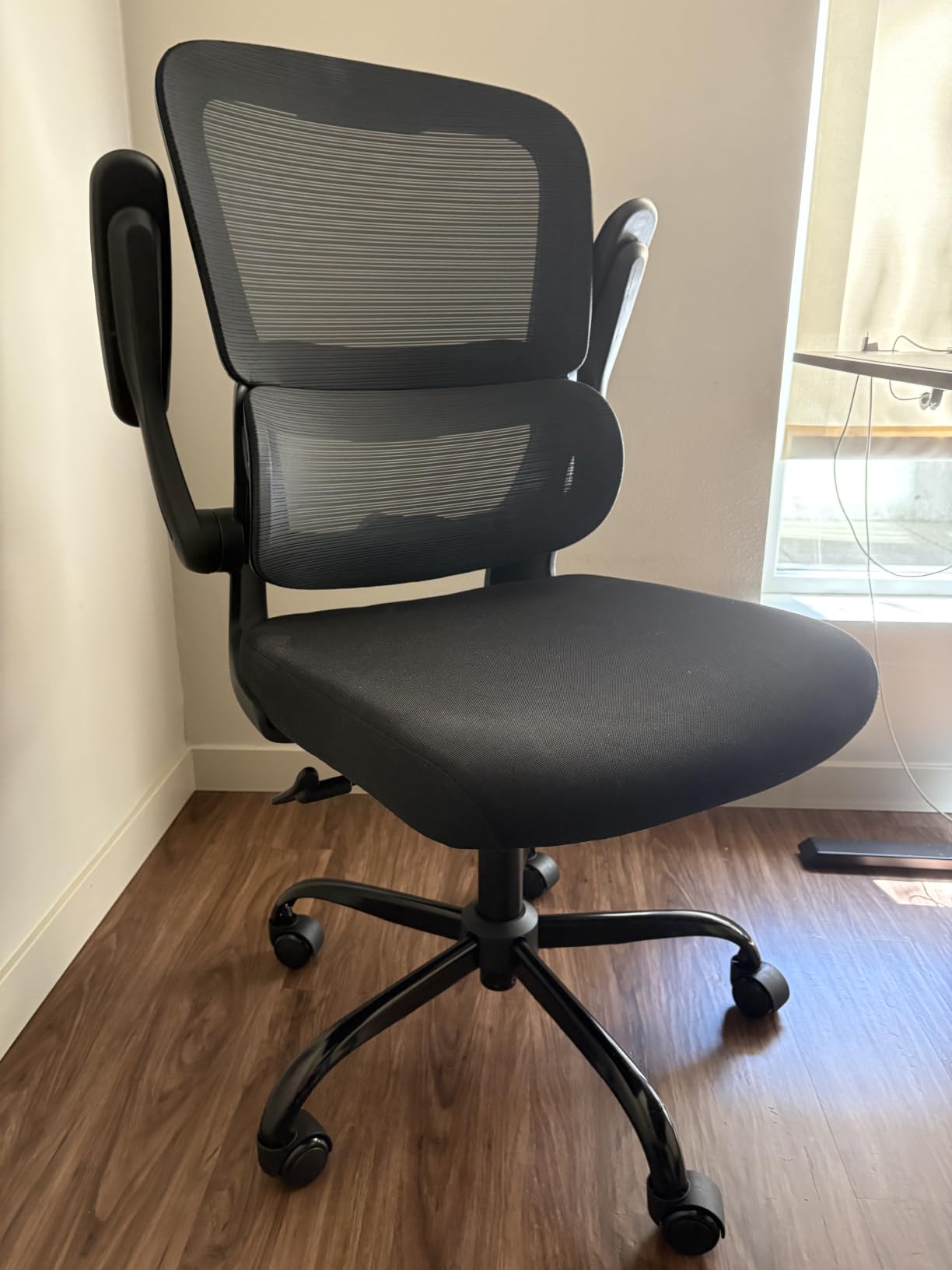 TRALT Office Chair - Ergonomic Desk Chair with Adjustable Lumbar Support, Mesh Computer Chair, Executive Chair for Home Office Comfortable Lumbar Support (1, White) customer photo 1