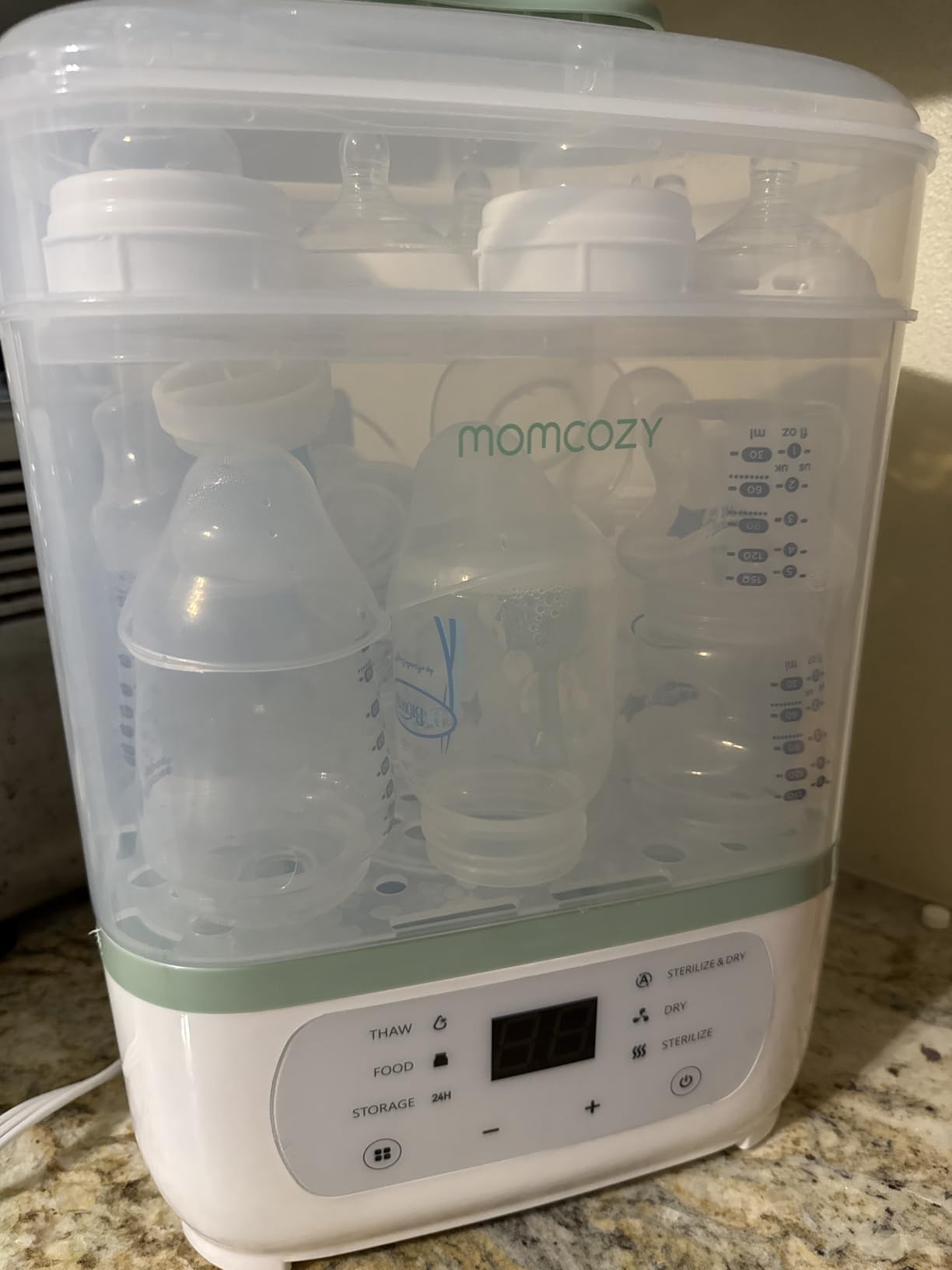Momcozy Bottle Sterilizer and Dryer, 8-in-1 Electric Steam Baby Bottle Sterilizer for Baby Bottles, Baby stuffs & Breast Pump Accessories | 8-Bottles Capacity, for Baby food, Pump Parts & Baby Essentials, Multi-Function Sterilizer and Dryer for Busy Parents customer photo 2