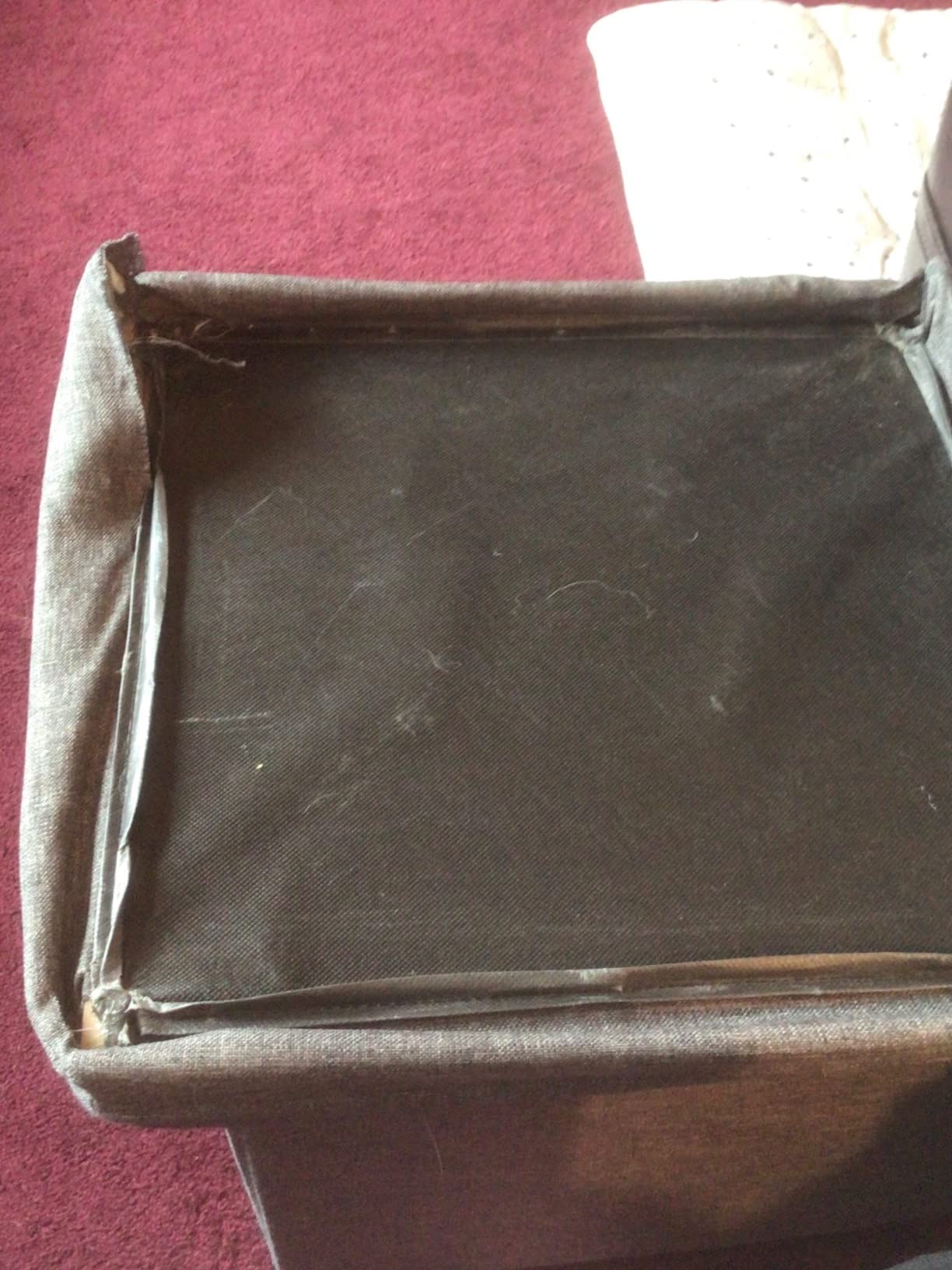 SONGMICS Storage Ottoman, Small Foot Rest, 15.7 x 12.6 x 13.2 Inches customer photo 1