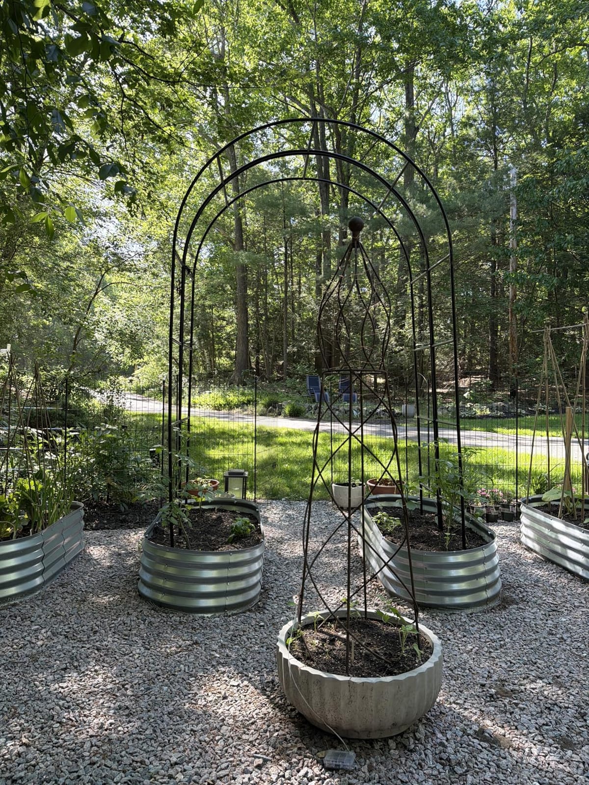 Thickened Tube Garden Arch Arbor Metal Trellis for Climbing Plants Outdoor customer photo 2