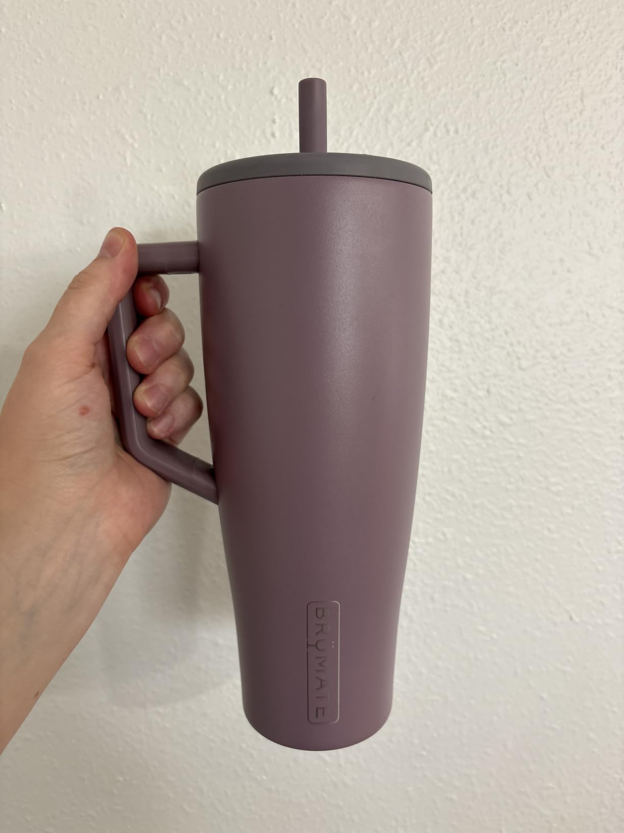 BrüMate Era 40 oz Tumbler with Handle and Straw | 100% Leakproof Insulated Water Bottle Tumbler with Lid and Flexible SoftSip Straw | Made of Stainless Steel | Cup Holder Friendly | 40oz (Dark Aura) customer photo 1