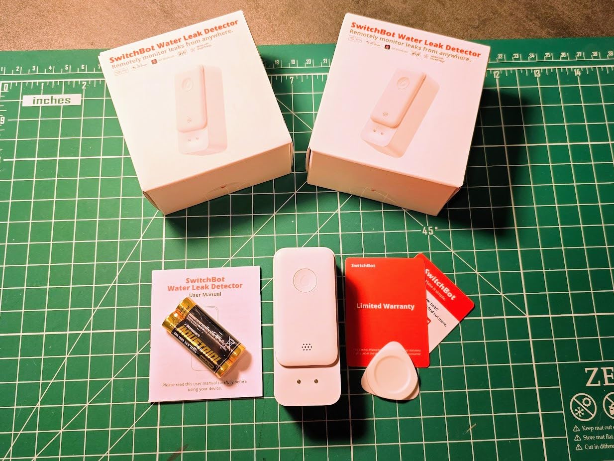 SwitchBot WiFi Water Sensor, Smart Water Leak Detector, 100dB Adjustable Alerts & App Alerts, IP67 Waterproof, Wireless Detector for Kitchen, Bathroom, Basement, No Hub Required (Support 2.4G) customer photo 1