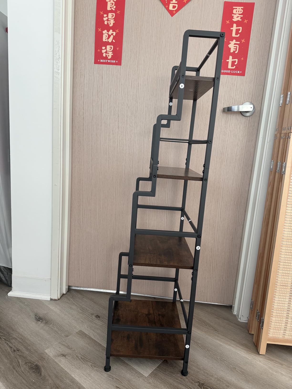 Versatile Liquor Stand for Home Bar, Wine Rack Freestanding Floor, Mini Bar Table for Liquor Whiskey Wine, 3-Tier Trapezoidal Liquor Bottle Display Shelf with Glass Holder and Fences(Patent Pending) customer photo 1