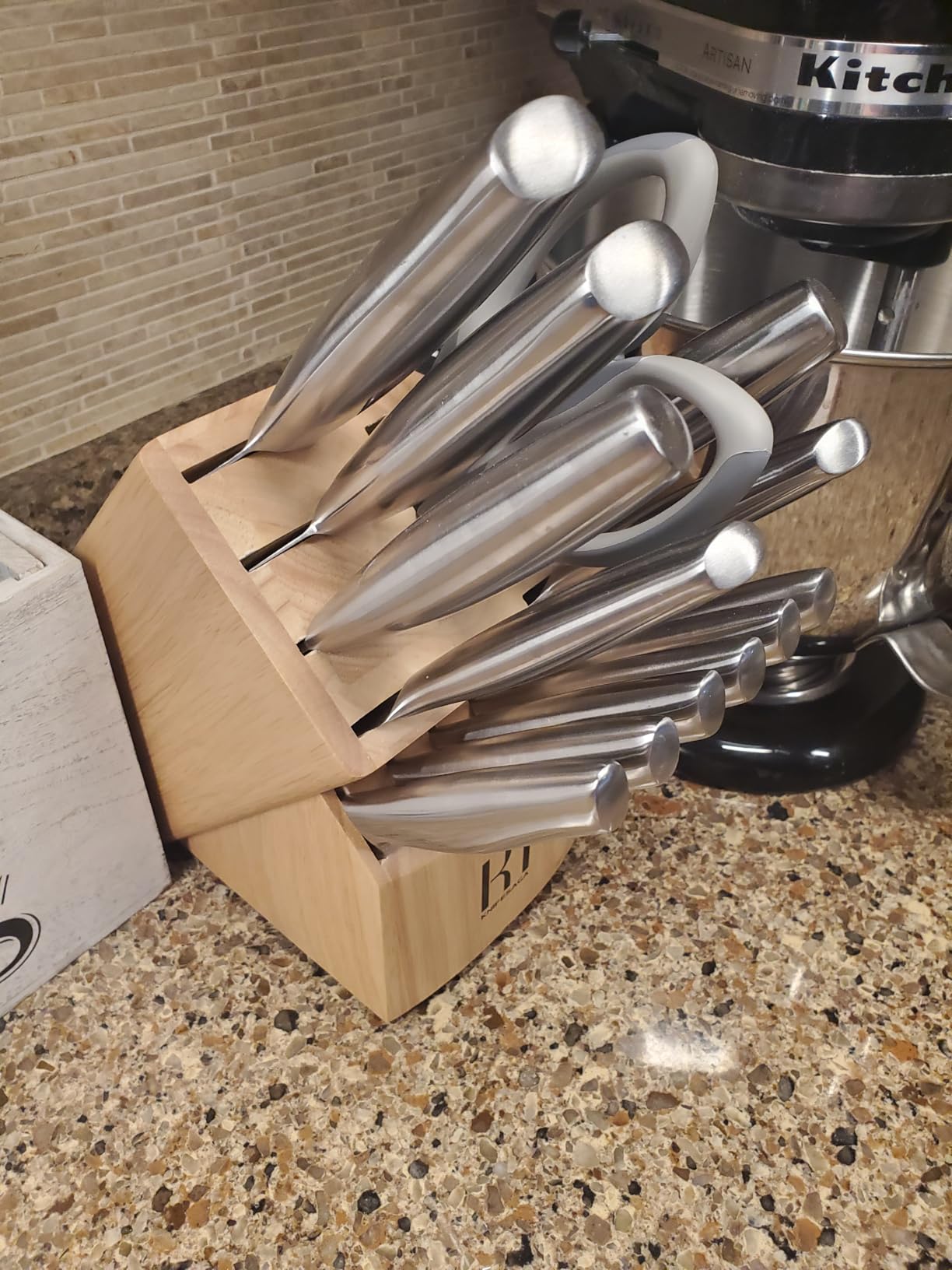 KnifeSaga 14 Pcs Knife Block Set, Premium, Razor Sharp, Japanese Steel customer photo 1