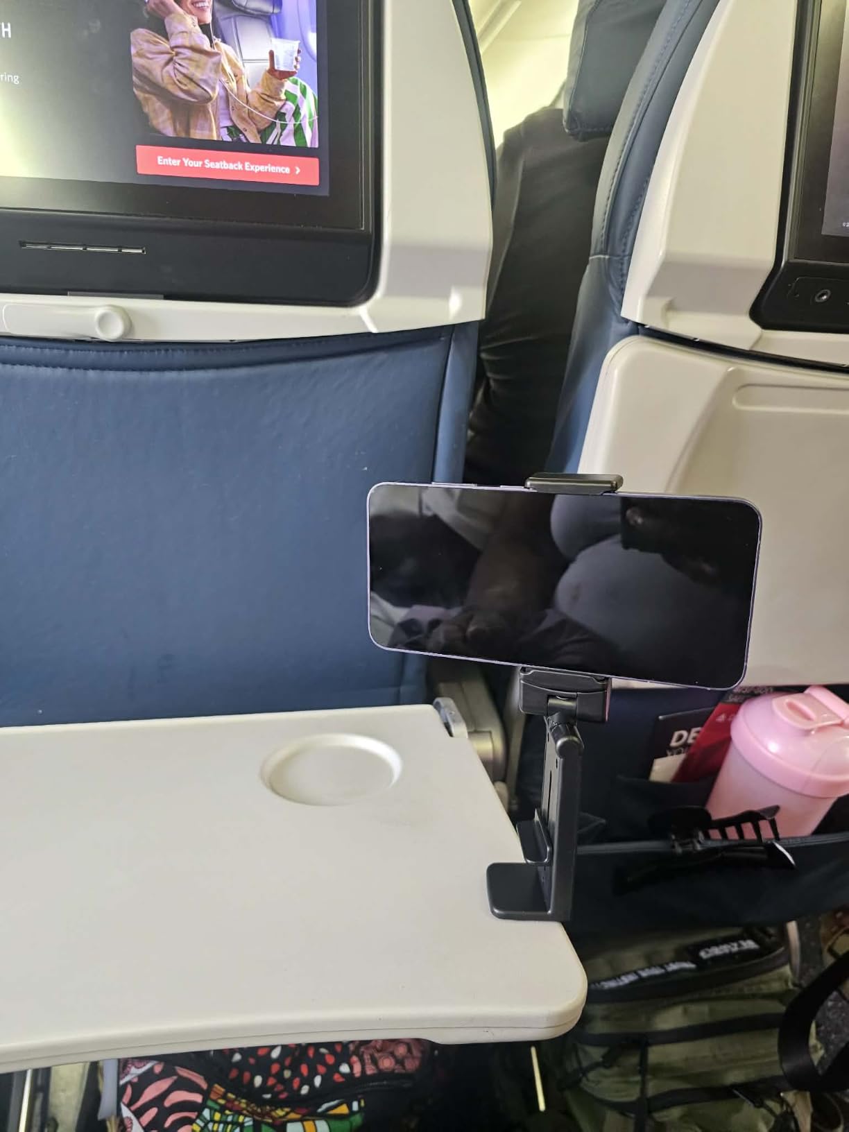 Perilogics Airplane Phone Holder Mount, Plane Travel Essentials (White) customer photo 2