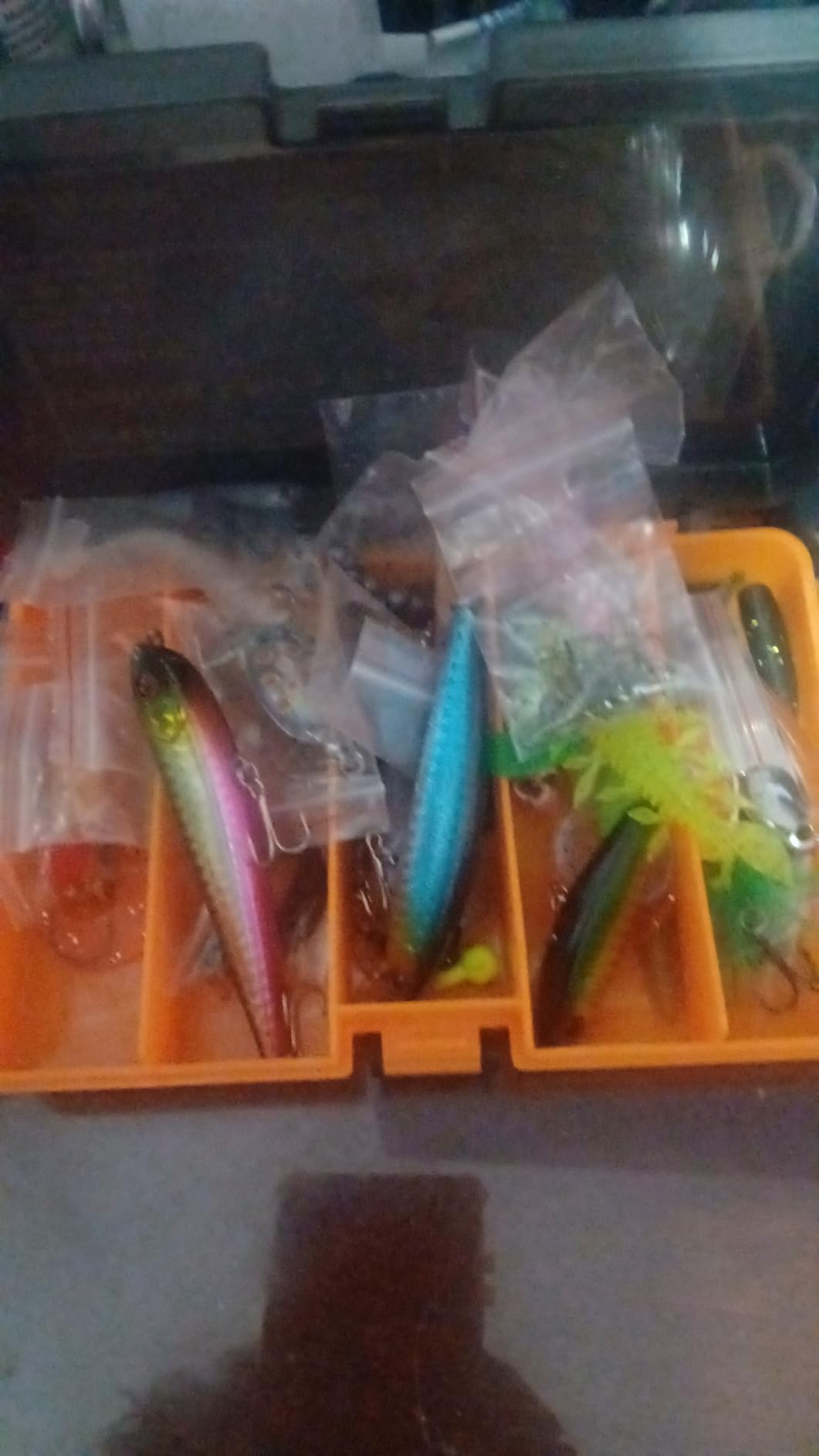 PLUSINNO Fishing Lures, 137Pcs Tackle Box with Tackle Included, Crankbaits, Spoon, Hooks, Weights & Other Accessories, Fishing Bait Lure Gear Kit Gift for Men Bass Freshwater customer photo 1