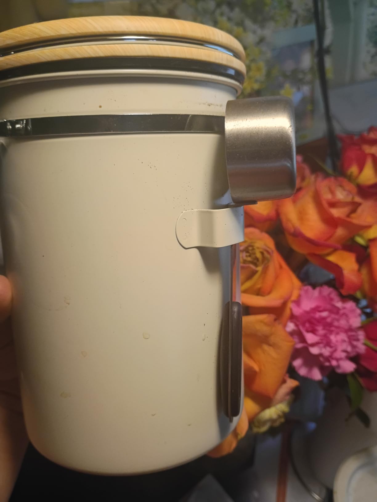Veken Coffee Canister with Window, Airtight Stainless Steel Container, 22OZ customer photo 1