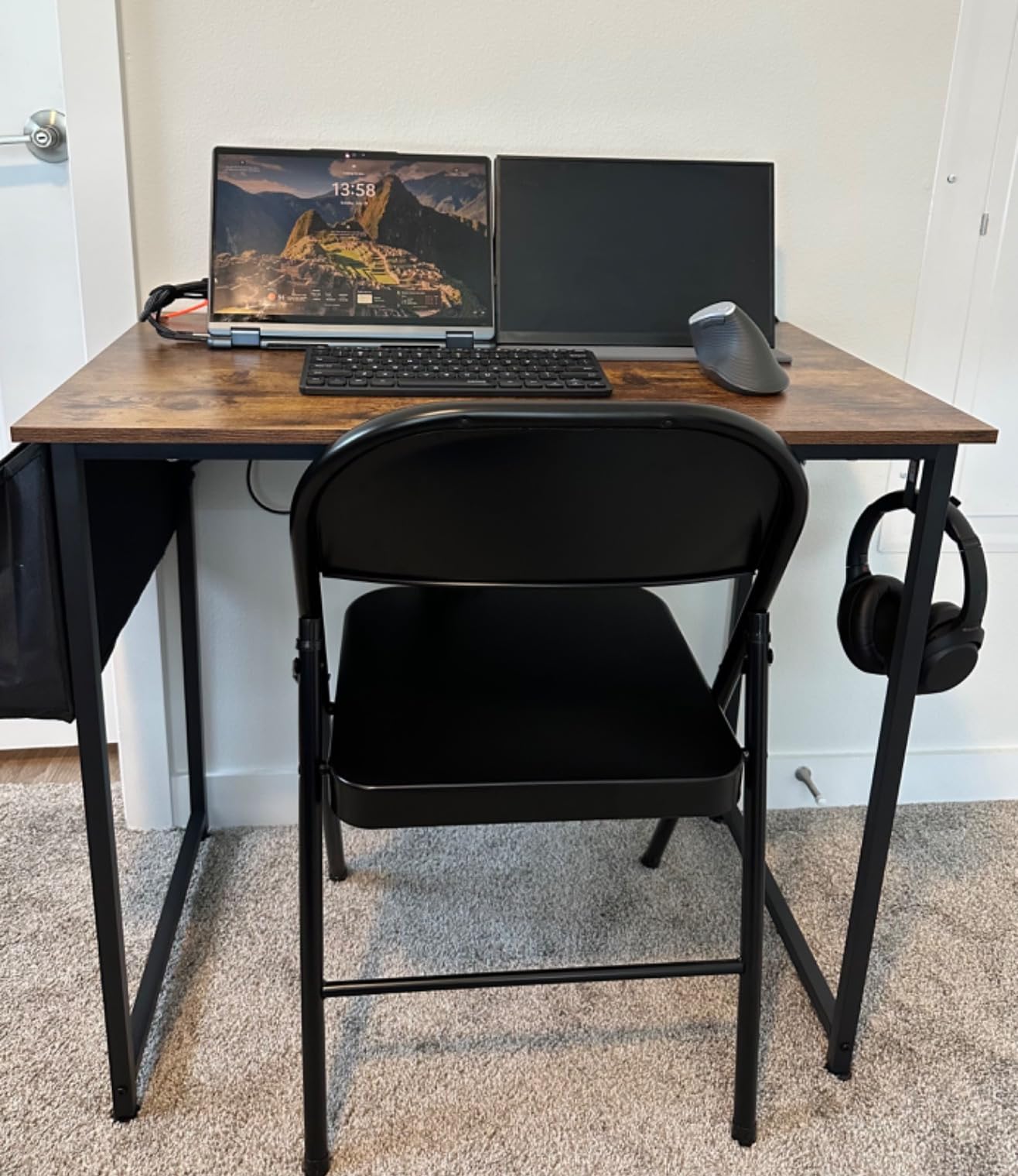 DLisiting 32 Inch Small Desk with Drawers, Black customer photo 1