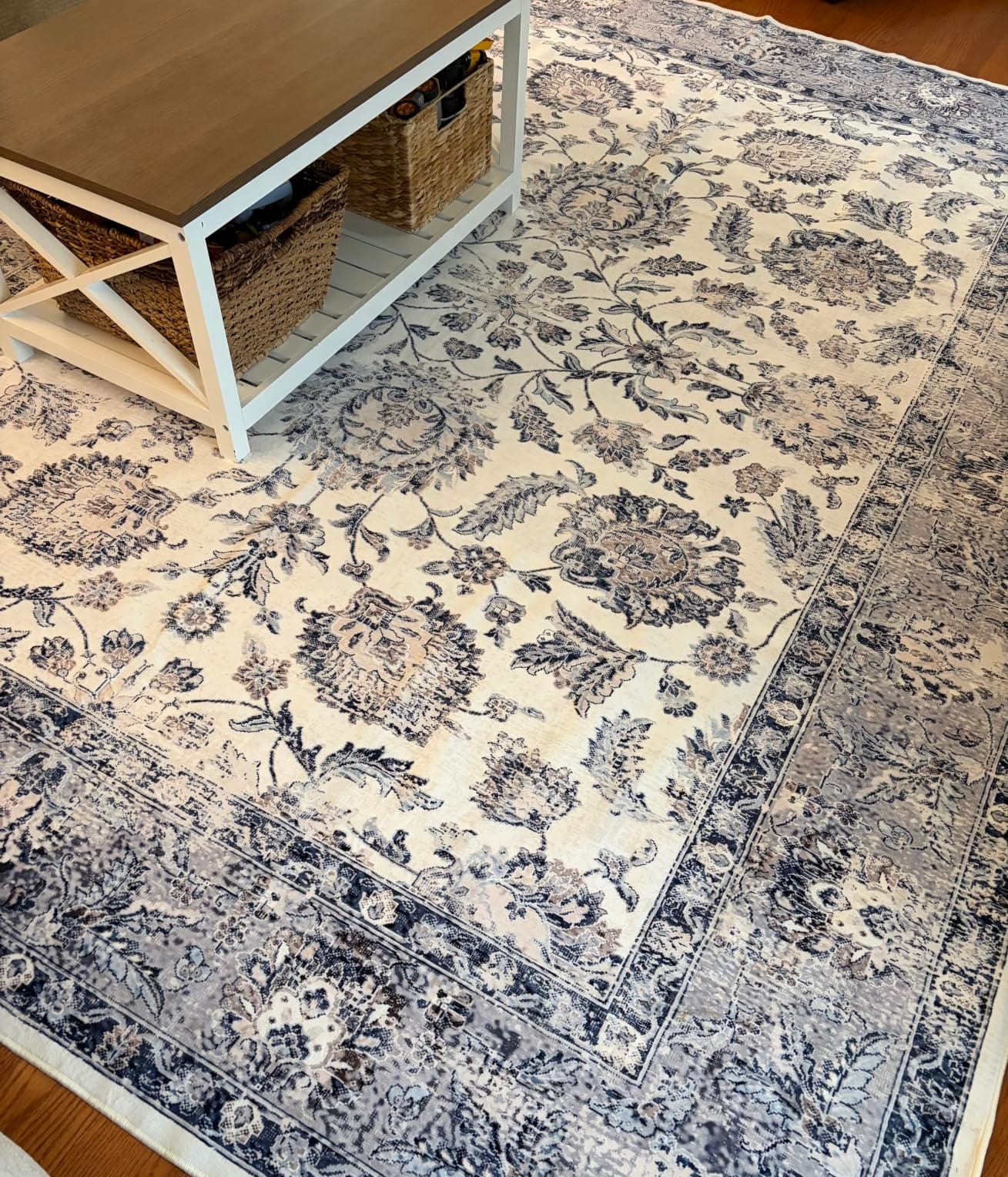 CHAMPLANT Washable Area Rug 8'x10' Boho Chic Medallion Distressed Design Non-Shedding Easy Care Ideal for High Traffic Areas in Living Room Bedroom Office Coffee Table Large Carpet customer photo 2