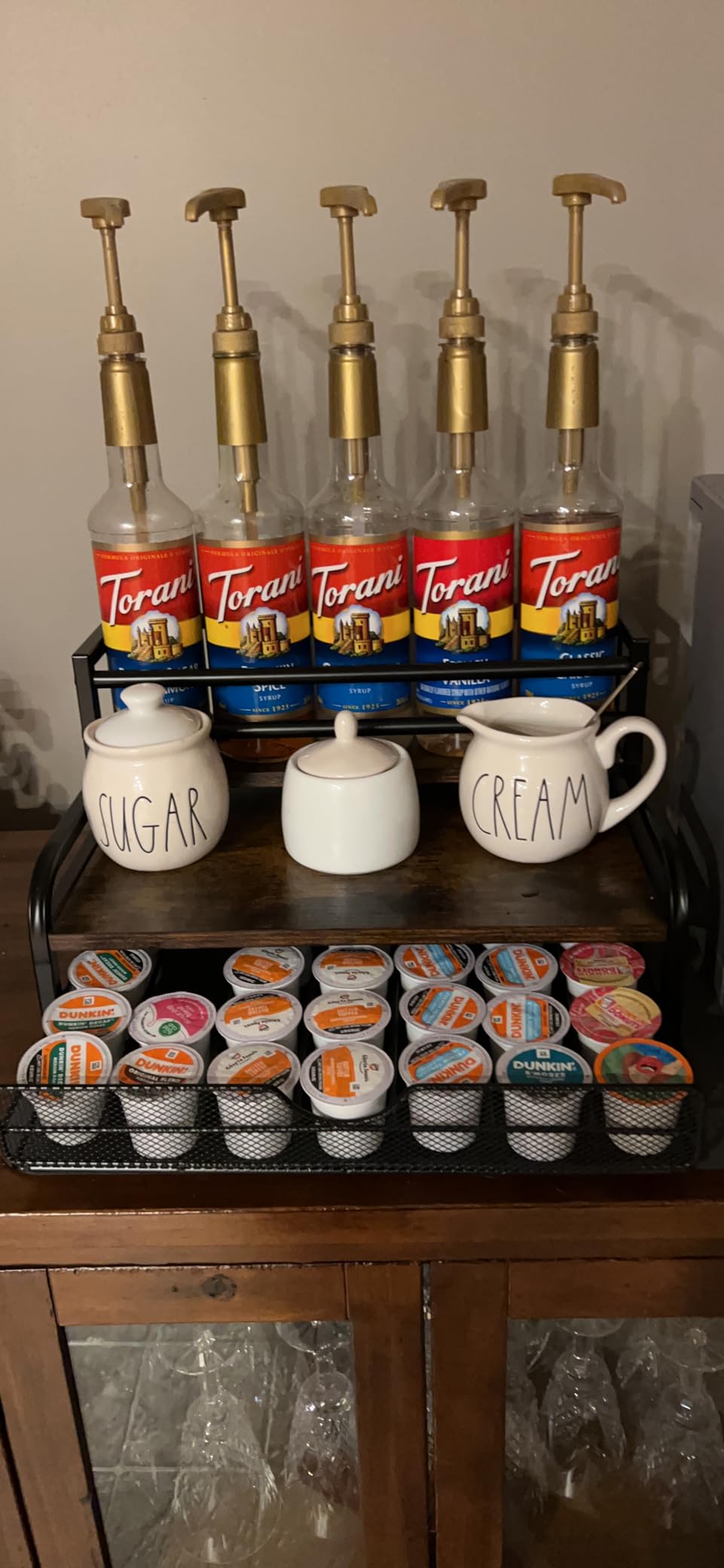 Coffee Syrup Rack Organizer, 3-Tier with 35 K-Cup Pod Holder Drawer customer photo 2
