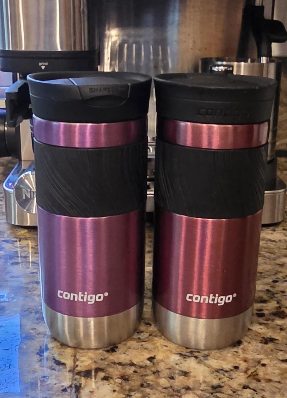 Contigo Byron 2.0 Stainless Steel Travel Mug with Snapseal Lid and Grip 20oz, Blueberry, Great for hot and cold beverages customer photo 2
