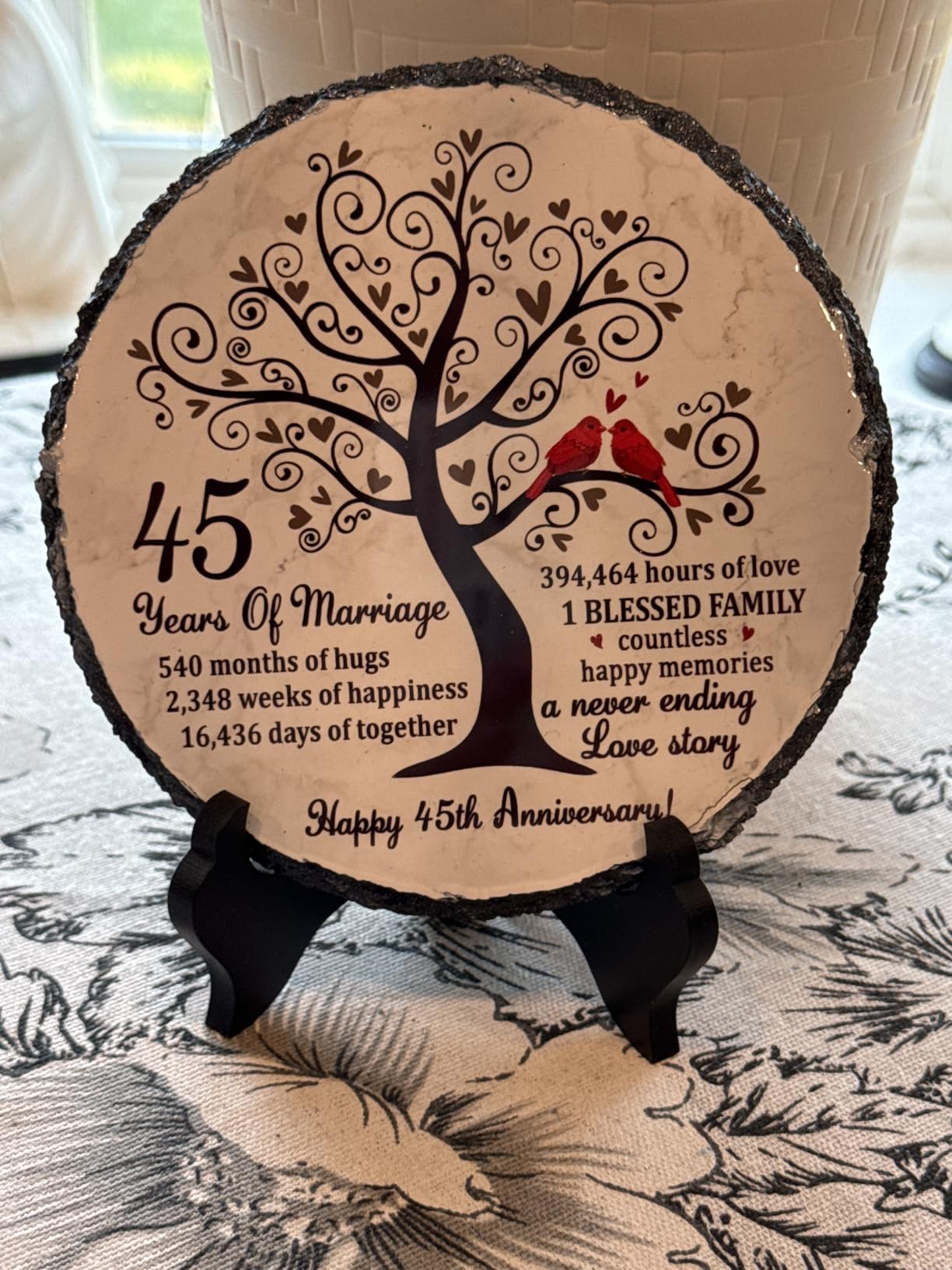 Golden Couple Slate Plate – 50th Wedding Anniversary for Parents, Gifts for Husband and Wife – Unique Decorative Keepsake Sign to Celebrate 50 Years of Love and Marriage customer photo 1