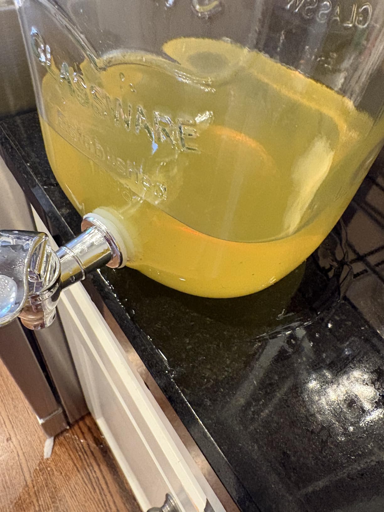 1 Gallon Glass Drink Dispensers For Parties-Set of 2,Leak-Proof Spigot customer photo 2
