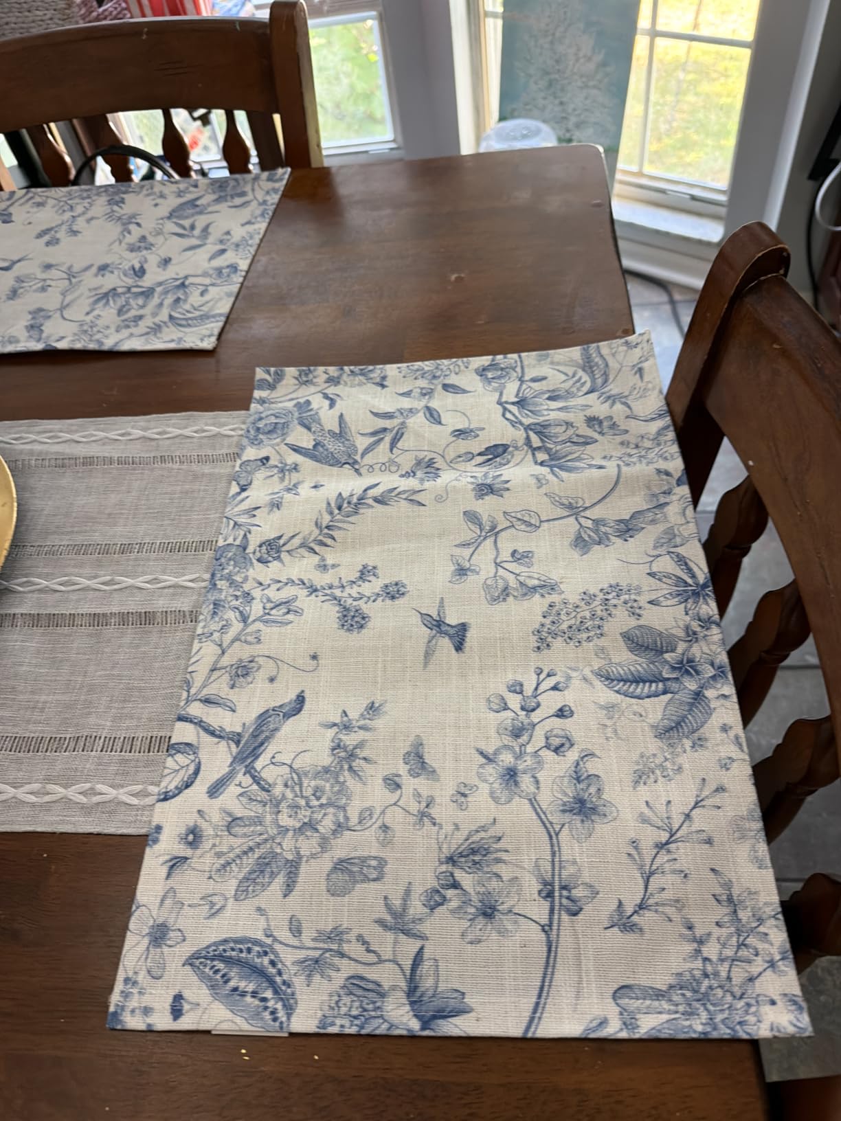Artoid Mode Brown Rustic Cotton Linen Table Runner, Seasonal Embroidered Hollow Kitchen Dining Table Decoration for Home Party Decor 13x72 Inch customer photo 1
