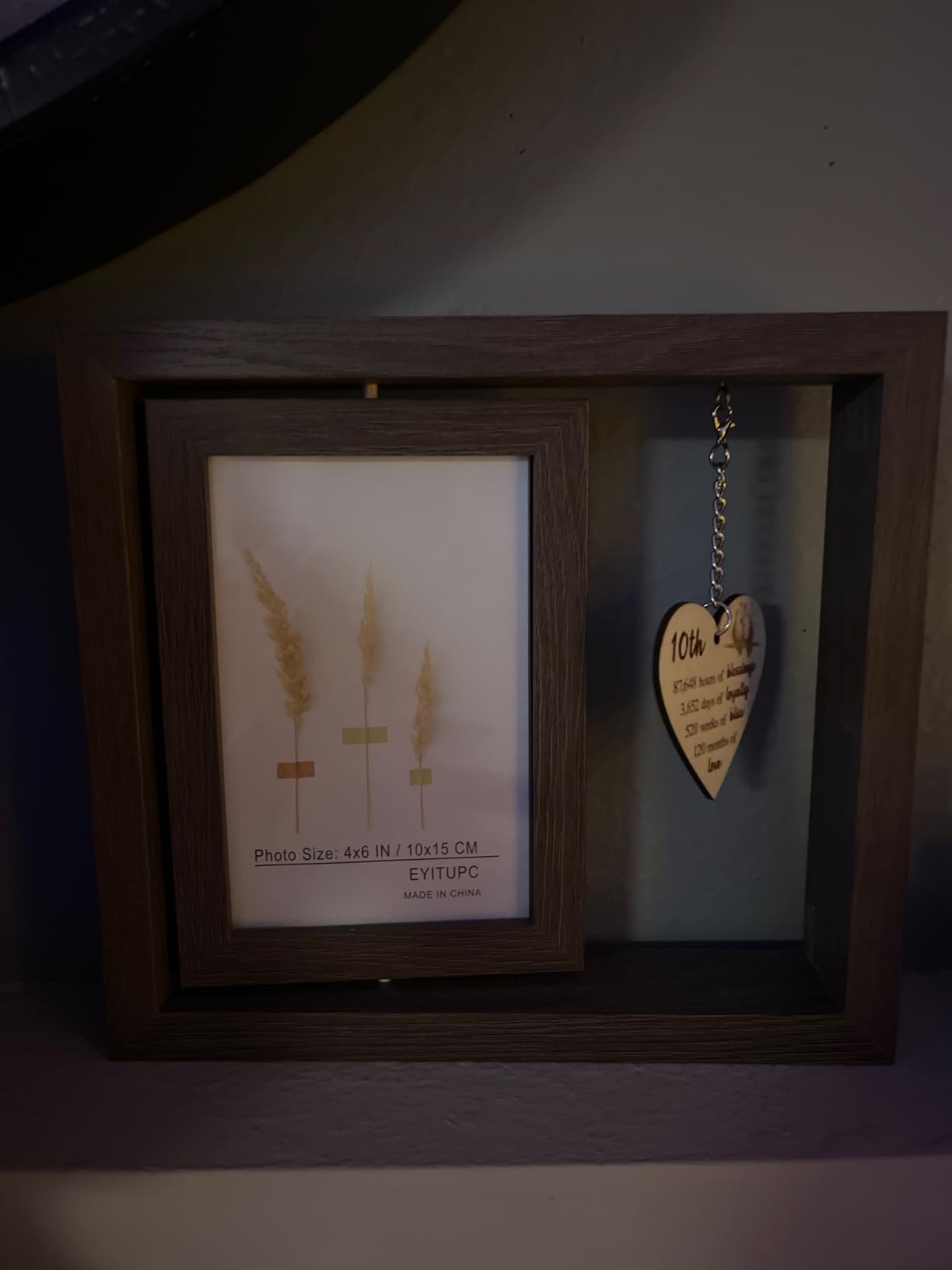 EYITUPC Rotating 40th Wedding Anniversary Wood Frame Gifts for Couple customer photo 2