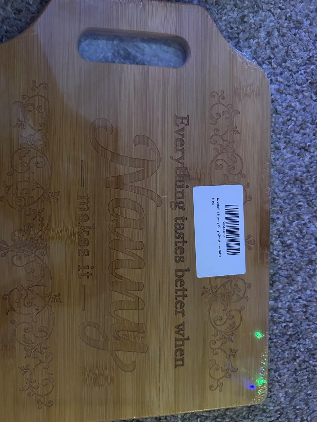 AceThrills Step Dad Fathers Day Gift for Step Dad Gifts for Birthday - Engraved Bamboo Cutting Board 12.3