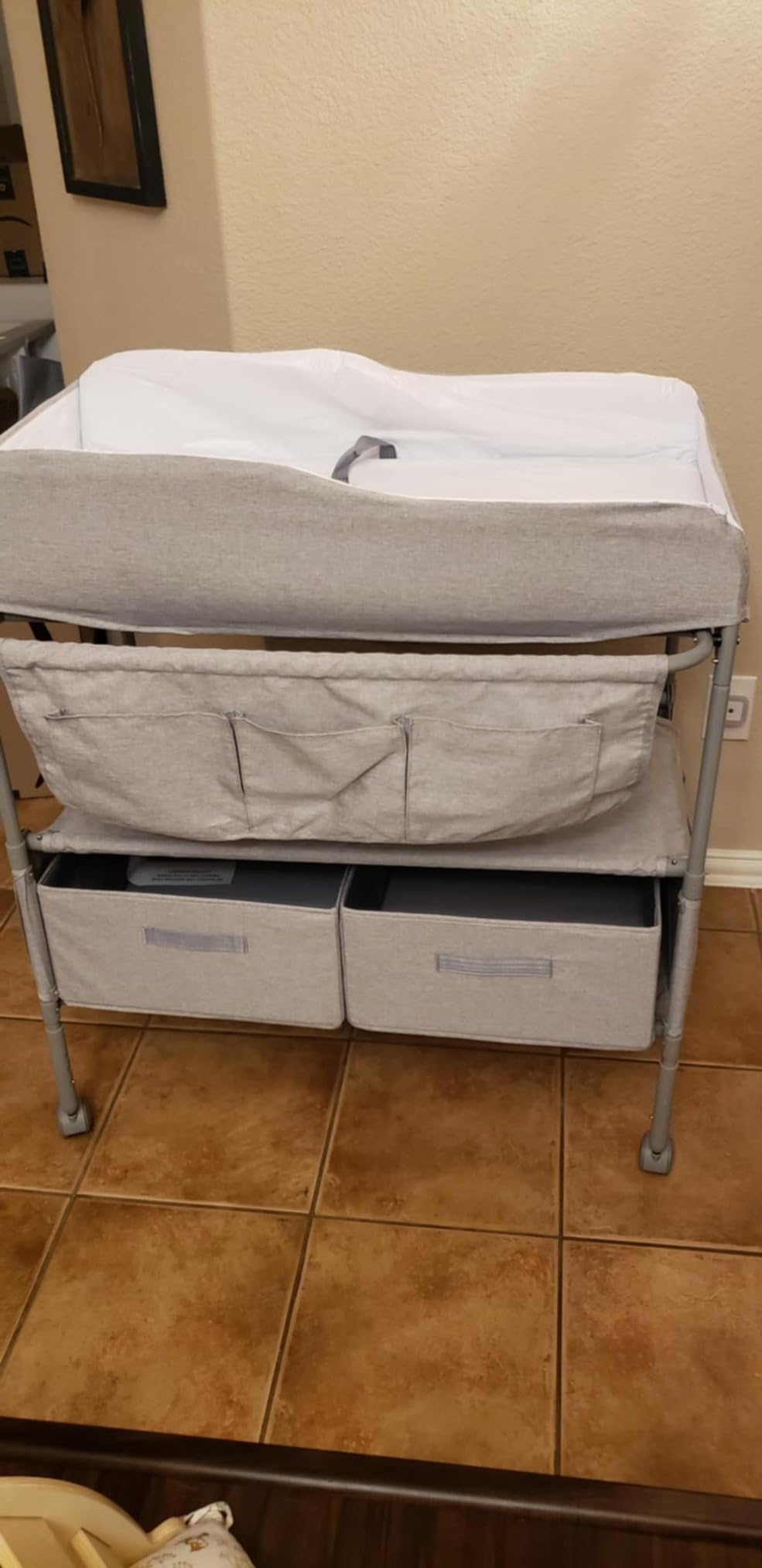 Baby Changing Table, Mobile Folding Diaper Changing Station customer photo 2