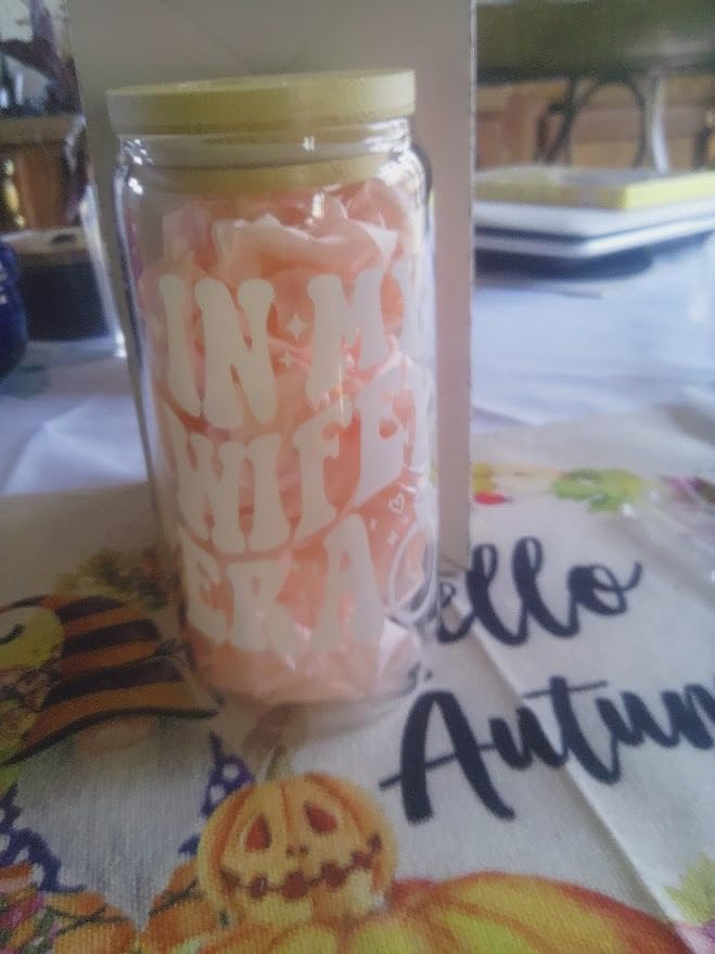 Bridal Shower Gift - Cute Cool Wedding Day Idea for Bride to Be, Future Mrs, Bachelorette - In My Wifey Era Glass Cup Tumbler customer photo 2