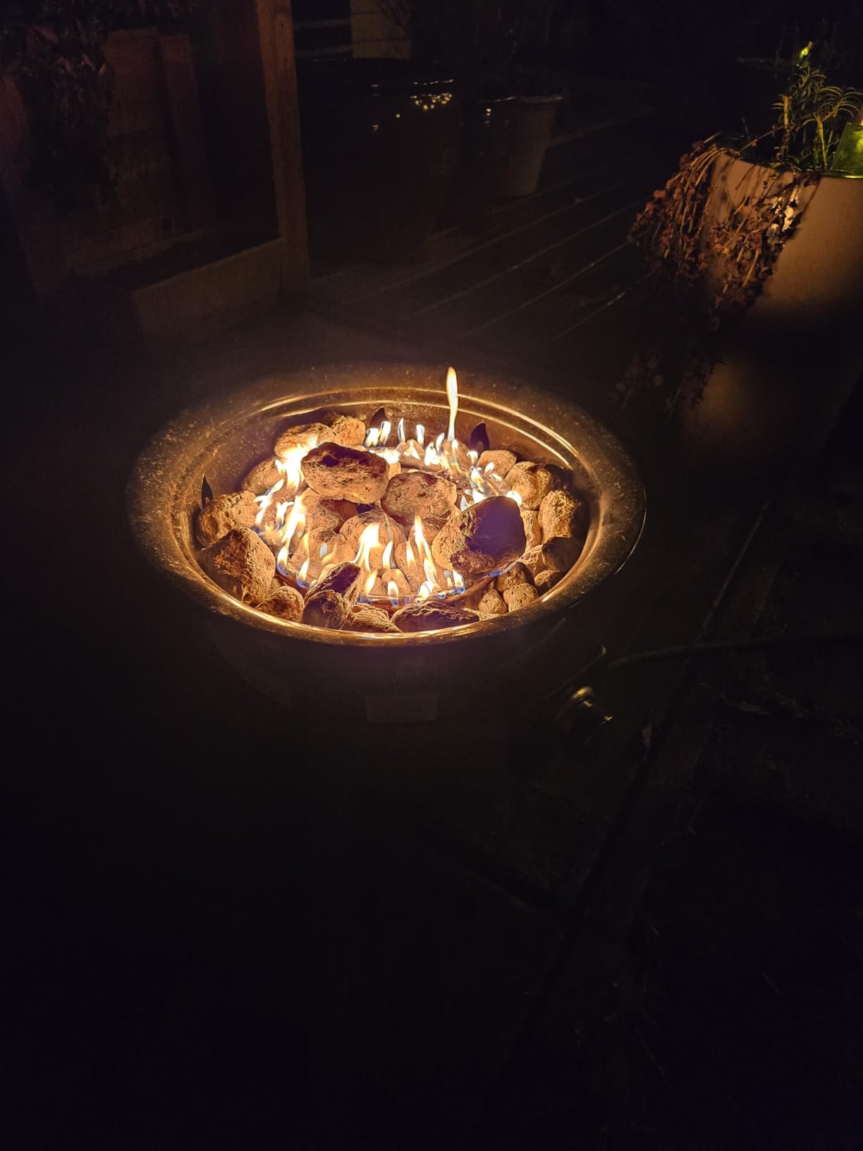 Ciays Large Propane Fire Pit 19 Inch, Gas Fire Pit with Grill Grate, Folding Legs, Hose Hooks, Propane Tank Holder, Cover & Carry Strap, Portable Outdoor Fire Pit for Camping, 58,000 BTU customer photo 2