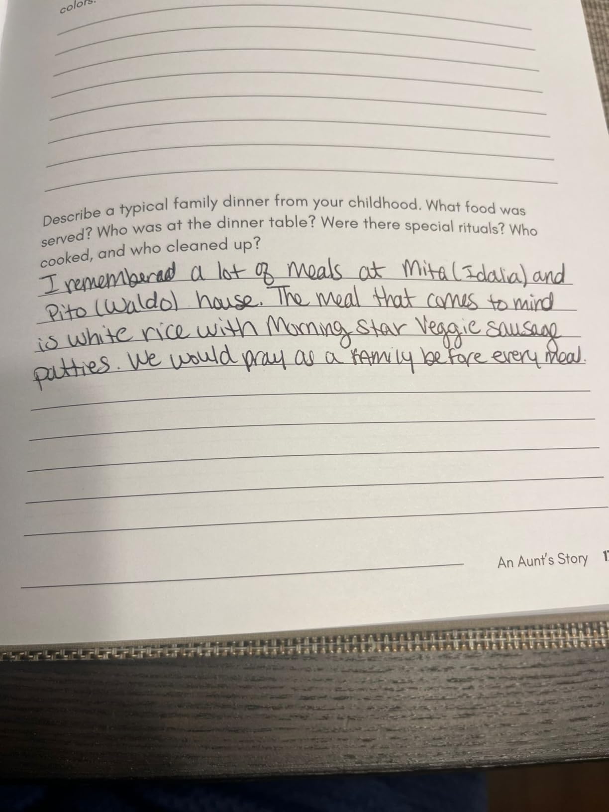 Aunt's Life Story Journal (Hardcover): A Meaningful Keepsake for Aunt to Share Her Journey and Memories, Book Includes 250+ Prompt Questions, Sentimental Gifts Idea, Mother's Day, Birthday & Christmas customer photo 1