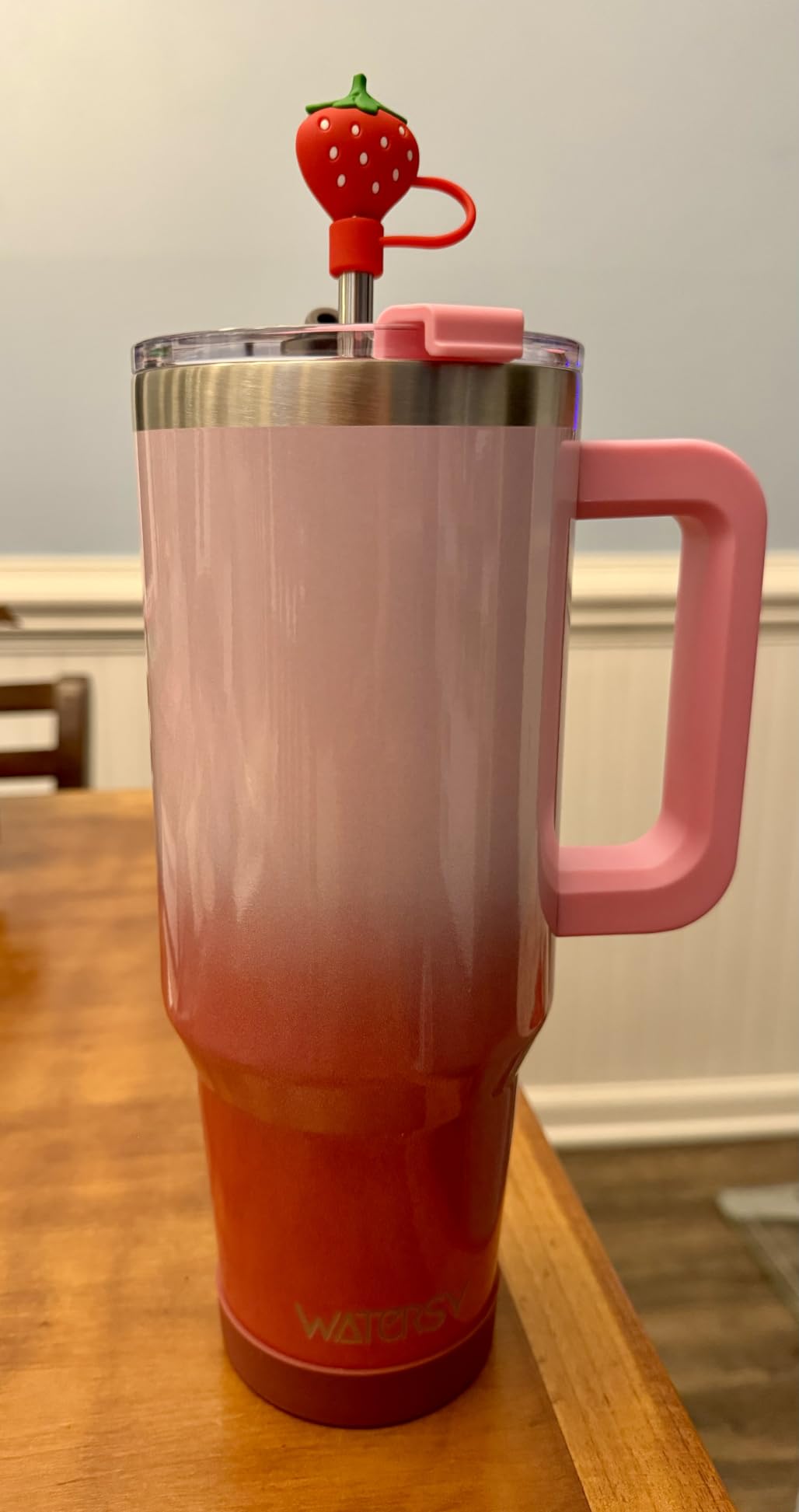 40 oz Tumbler with Handle,Tumbler with Lid and Straw,Double Wall Insulated Cup Stainless Steel Travel Mug(Cold for 34 Hours),Water Bottle for Iced Tea,Coffee,Cold Beverages(Purple) customer photo 2