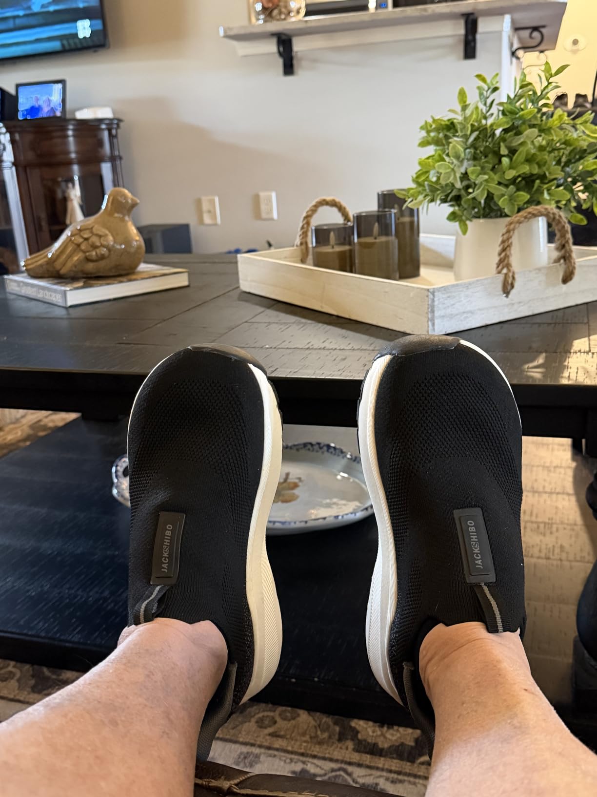 Men Slip in Free up Hands Shoe Wide Toe Box Arch Support Orthopedic Walking customer photo 1