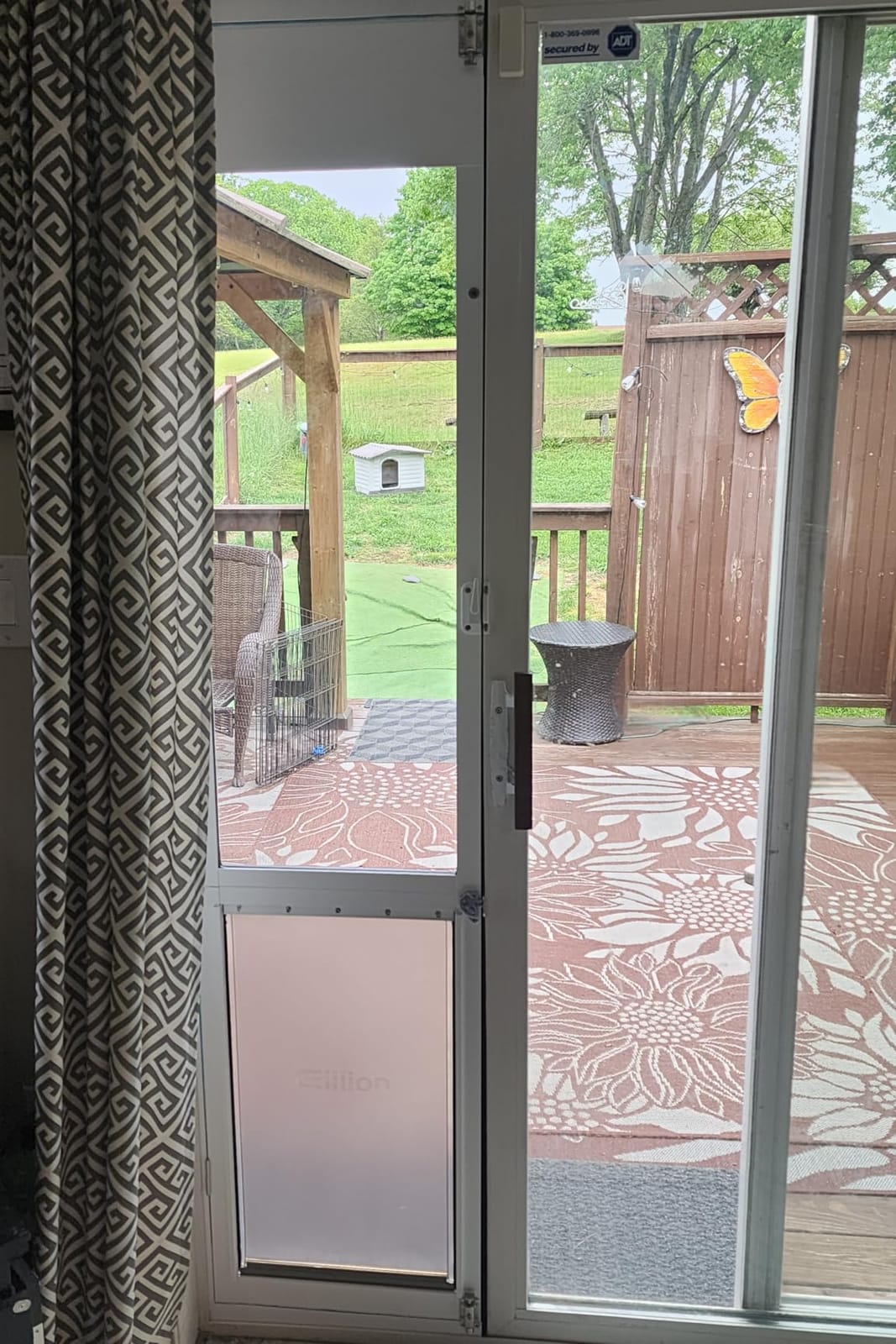 Large Dog Door for Sliding Glass Door,Openable Pet Door for Sliding Glass Doors, All-Metal Framed & Panel & Lock, Adjustable 75 7/8