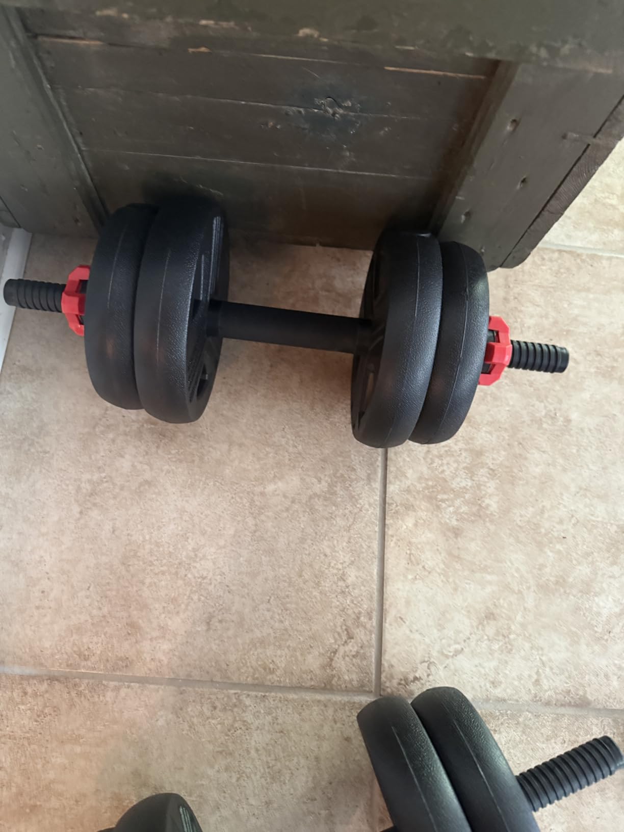 Adjustable dumbbell set,20/35/45/55/70/90lbs Free Weights set with upgraded nut, 5 in 1 Weight Set Used as Kettlebells, Barbell, Push up Stand, Fitness Exercise for Home Gym Suitable Men/Women customer photo 1