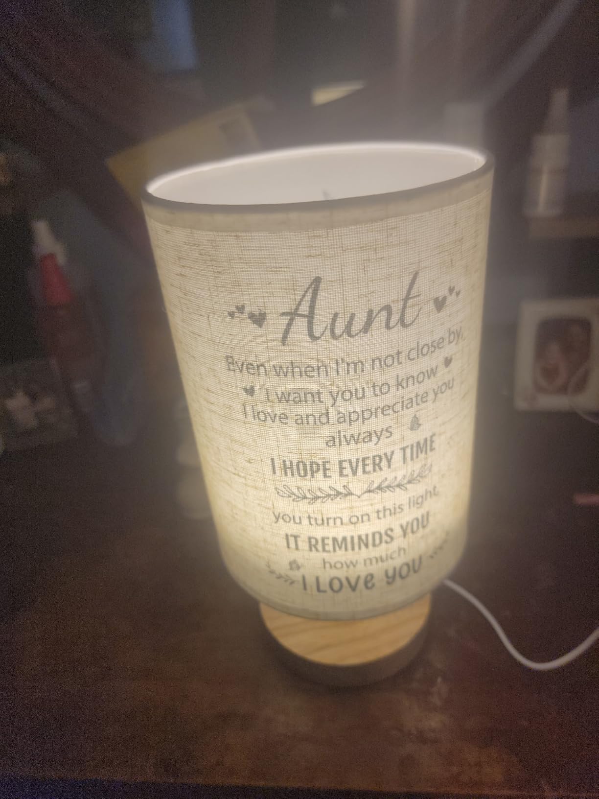 SOUHONEY Aunt Gifts, Table Lamp for Auntie Gifts for Women from Niece customer photo 2
