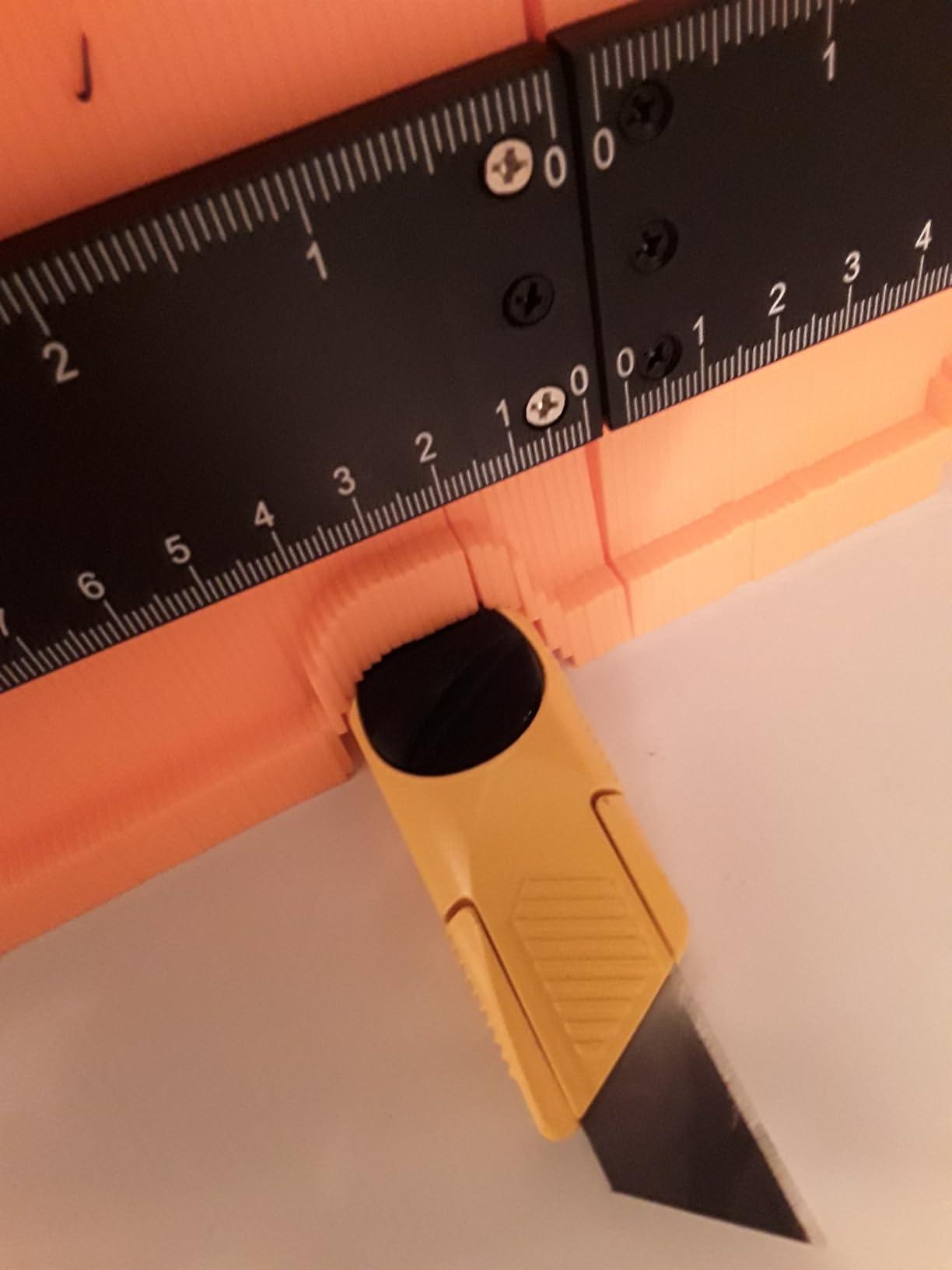 JOREST Contour Gauge with Lock (10 Inch), Gift Ideas for Men Dad Carpenter Handyman, Profile Tool with Measuring Scale for Tile Flooring, Carpet laying, Woodworking, Measuring Angle/Shape/Outline/Edge customer photo 2