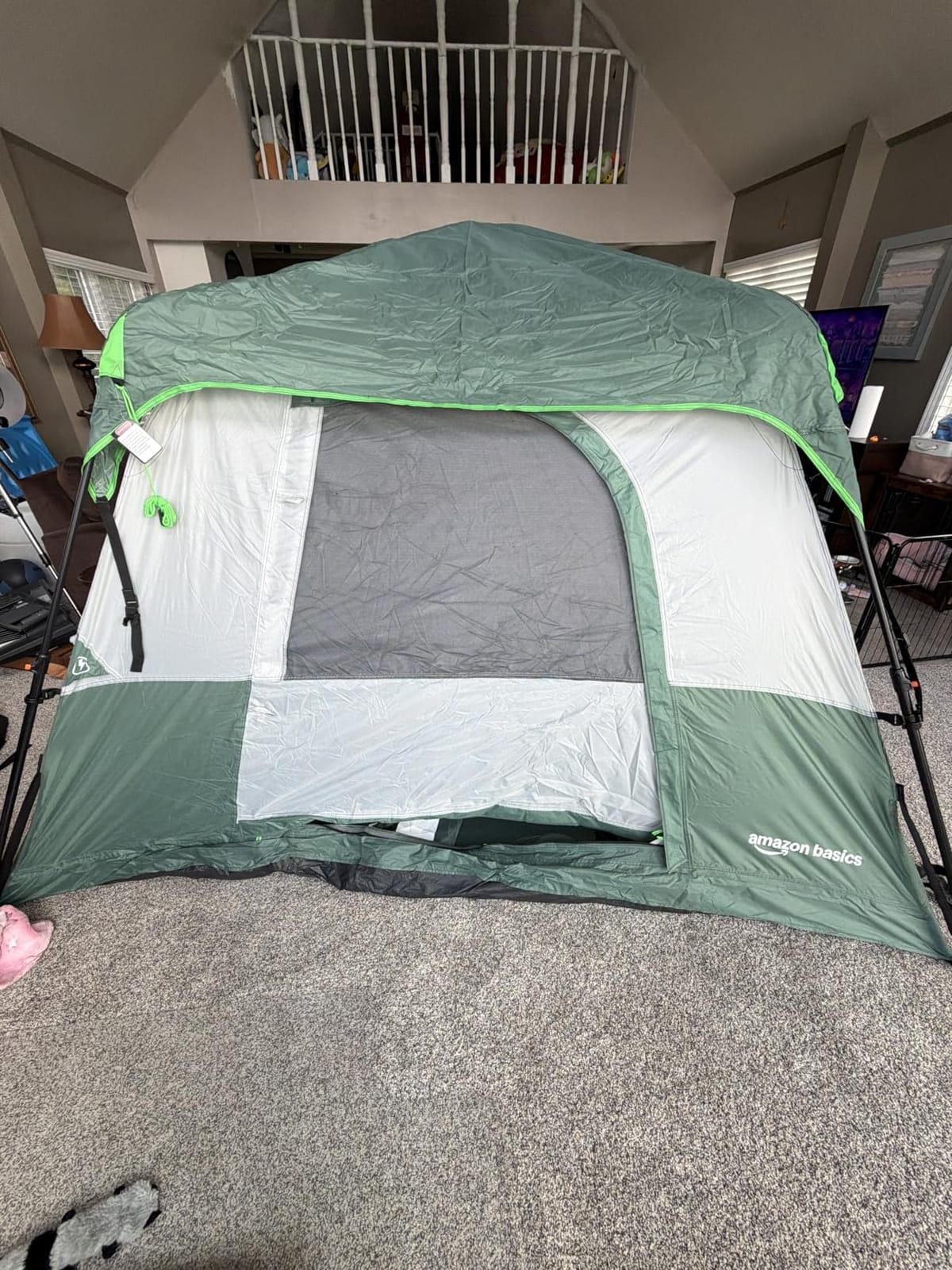 Amazon Basics Instant Camping Tent with Rainfly, Weather-Resistant, Quick Setup customer photo 1