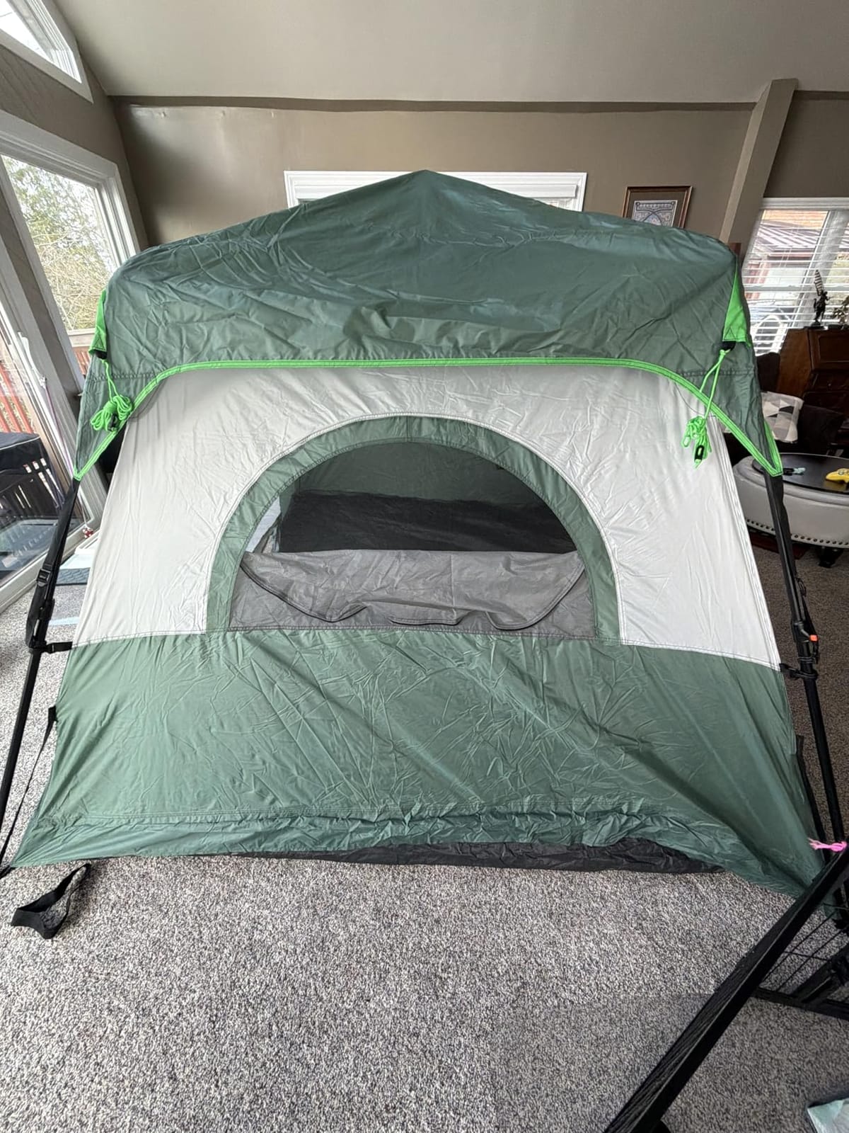 Amazon Basics Instant Camping Tent with Rainfly, Weather-Resistant, Quick Setup customer photo 2