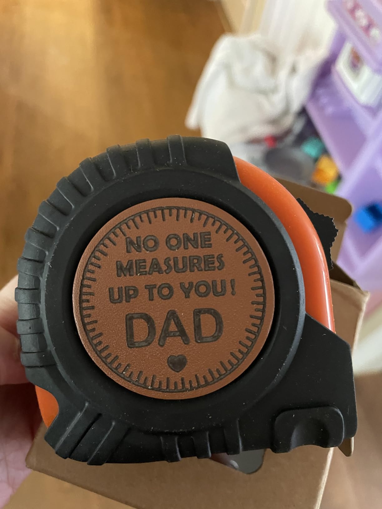 Step Dad Birthday Gifts Christmas Bonus Dad Gifts from Daughter Son, Useful Stuff Gift for Bonus Dad Stepdad Father in Law, Genuine Leather Engraved 25 FT Tape Measure Tools Step Dad Gift customer photo 1