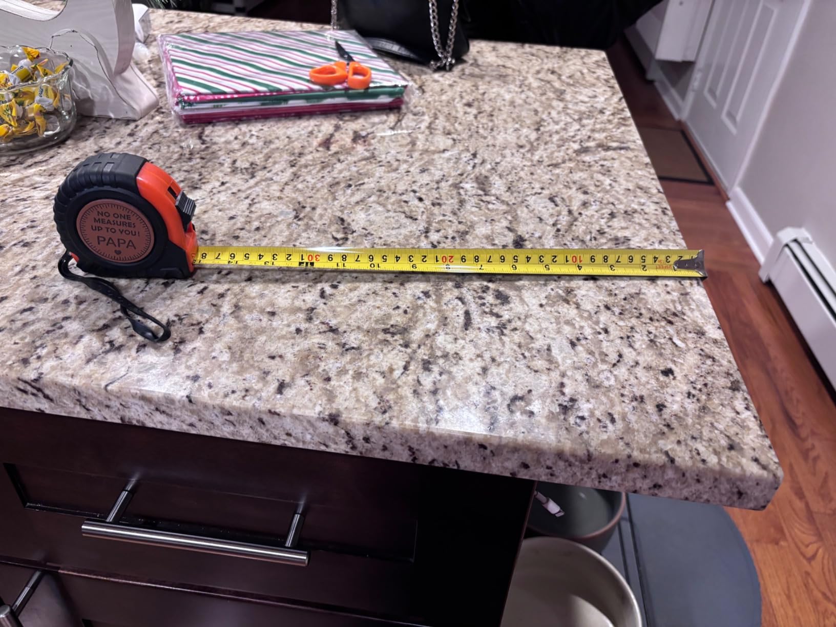 Step Dad Birthday Gifts Christmas Bonus Dad Gifts from Daughter Son, Useful Stuff Gift for Bonus Dad Stepdad Father in Law, Genuine Leather Engraved 25 FT Tape Measure Tools Step Dad Gift customer photo 2