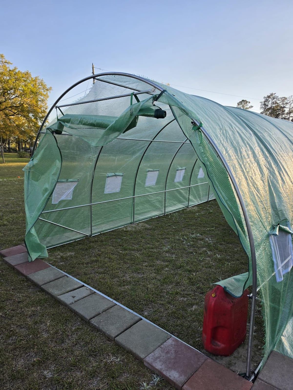VEVOR Walk-in Tunnel Greenhouse, 19.4x9.7x6.5 ft Hoop House Greenhouse Tunnel, Plant Hot House with Galvanized Steel Frame, White PE Cover, Roll-up Zipper Door and 12 Windows for Outdoor customer photo 2