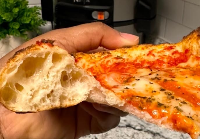 Baker's Friend Electric Pizza Oven Indoor Countertop, 12 Inch Maker Machine for Home, Cooker & Grill, Premium Glazed Ceramic Stone Oven, Pale Blue customer photo 1
