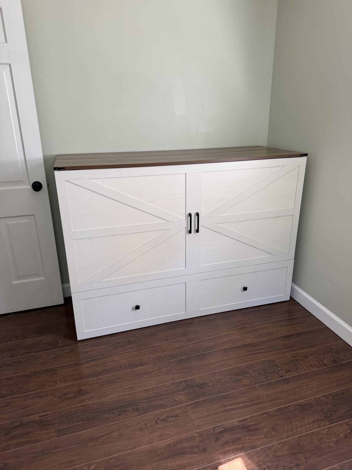 AMERLIFE Queen Murphy Bed with Storage & Charging Station customer photo 2