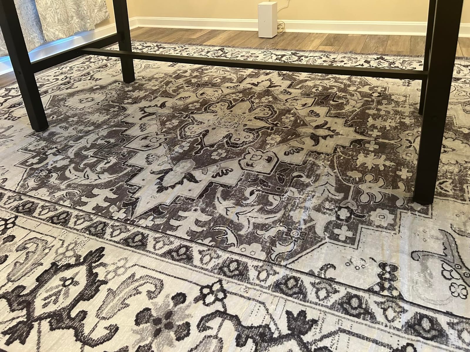 Lessymo 8 x 10 Area Rugs for Living Room, Machine Washable Rug Grey White customer photo 2