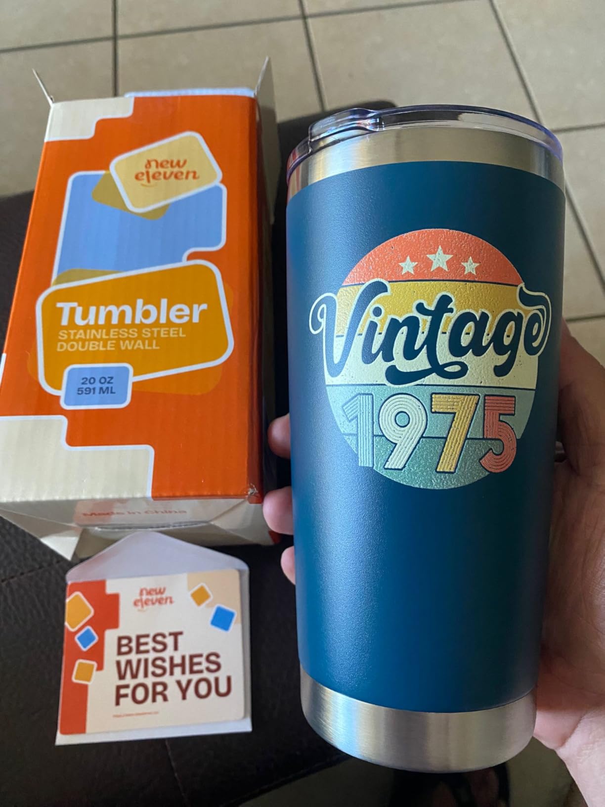 NewEleven 50th Birthday Gifts For Men Women - 50th Birthday Decorations For Him Her - Present For Men Women Turning 50 Year Old Gifts For Mom, Dad, Wife, Husband - 20 Oz Tumbler customer photo 2