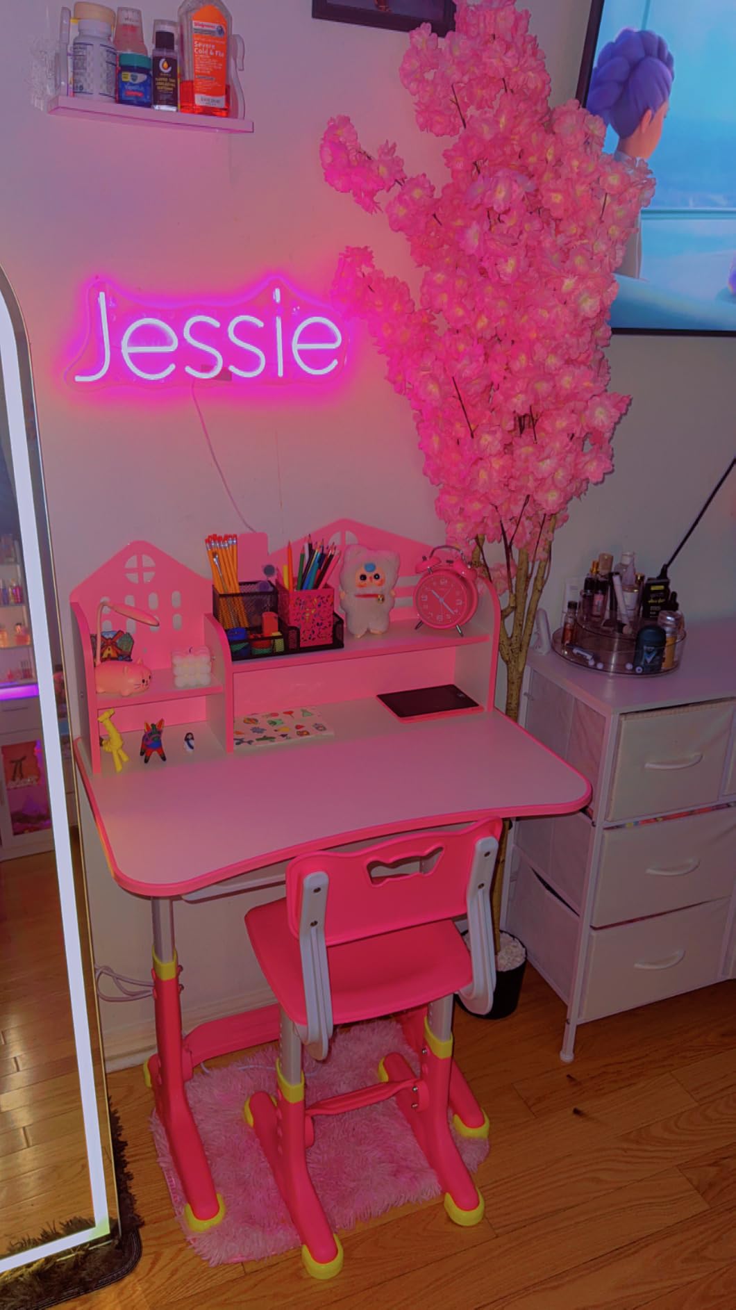 Kids Desk and Chair Set, Height Adjustable Kids Desk customer photo 1