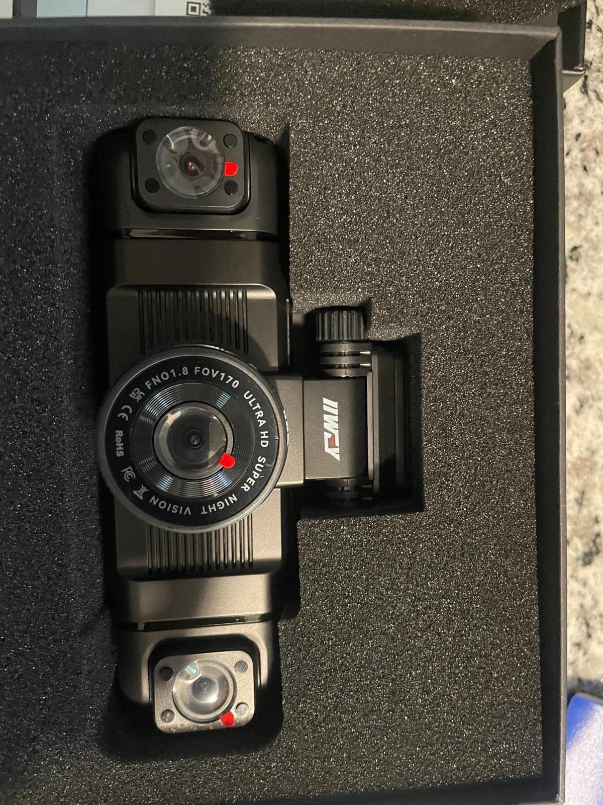 IIWEY N5 4 Channel Dash Cam for Cars, 360° View 2K Front 1080P Rear Inside | Includes 128GB Card, 5G WiFi & APP Control, IR Night Vision, G-Sensor, 24 Hours Parking Mode customer photo 2