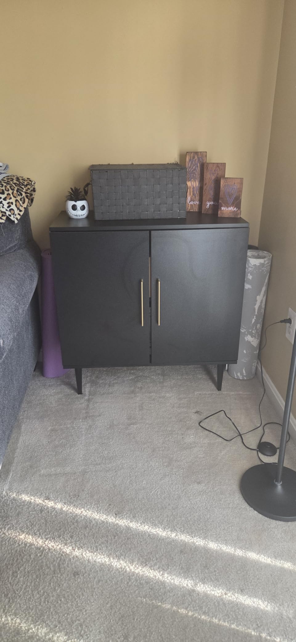 Fluted Storage Cabinet, Buffet Cabinet with Storage, Wood Sideboard with Adjustable Shelf, Modern Accent Cabinet & Console Table for Entryway, Living Room, Dining Room, Natural customer photo 1