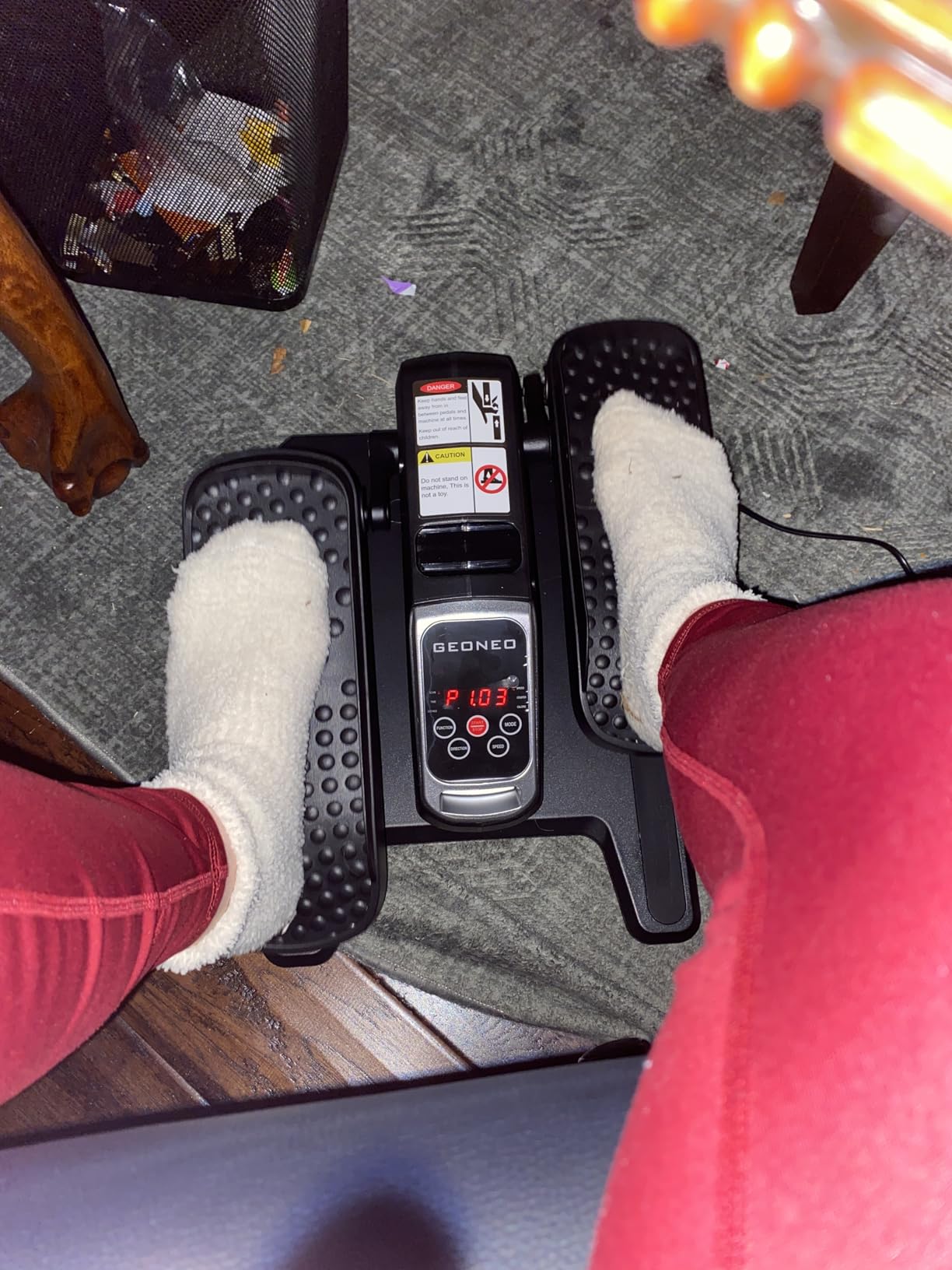 Under Desk Elliptical Machine, Electric Elliptical Exerciser for Senior, Quiet & Small Electric Seated Pedal Exerciser for Home with Monitor, Remote Control & 12 Adjustable Speeds customer photo 2